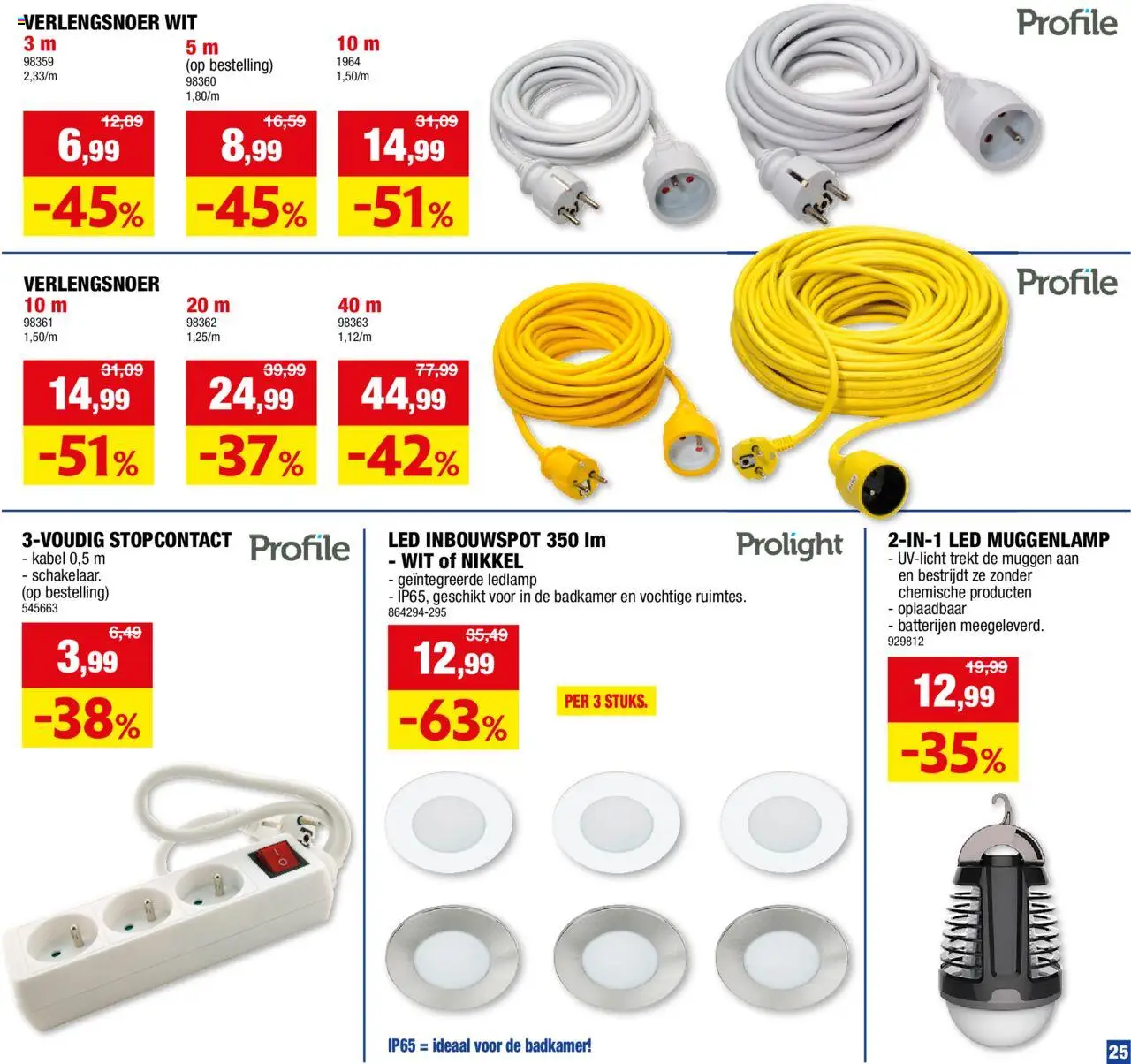  | Pagina: 25 | Producten: Kabel, Stopcontact, Batterijen, Ledlamp
