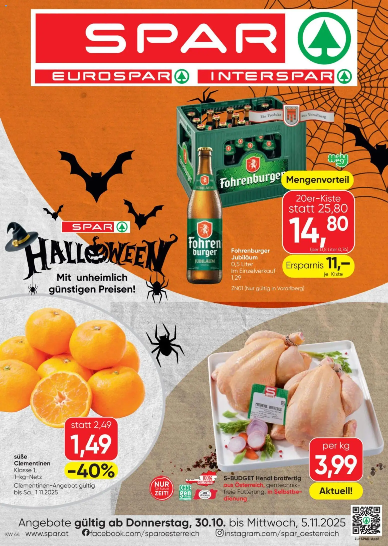 Spar Flugblatt gültig ab 30.10.2025 | Seite: 1