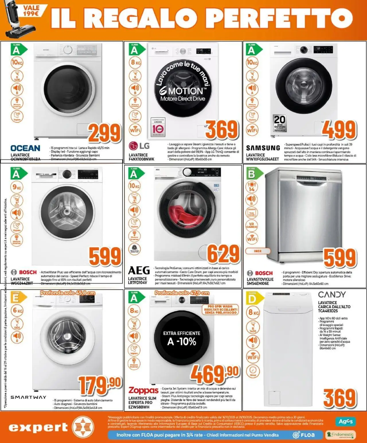 Volantino Expert del 16.10.2025 | Pagina: 3 | Prodotti: Detergente, Acqua, Lavastoviglie, Samsung