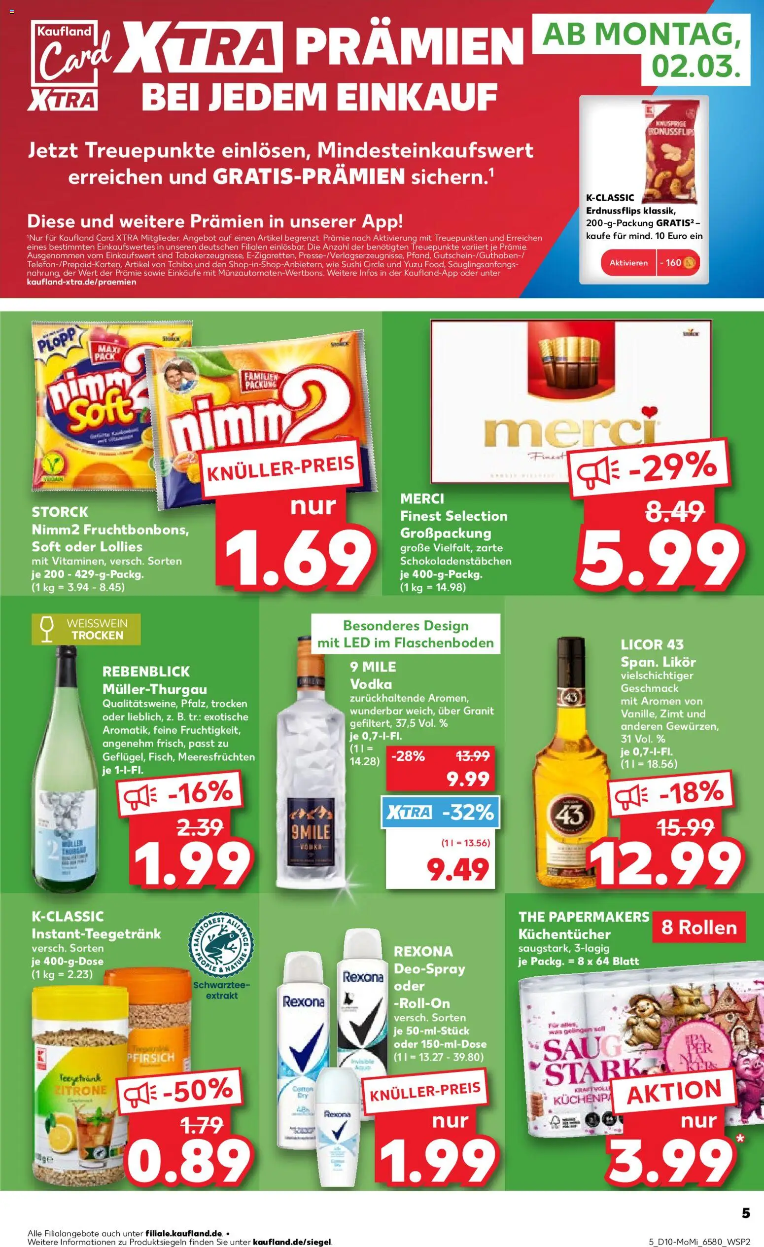 Kaufland prospekt Hamburg	 – gültig ab 02.03.2026 | Seite: 5 | Produkte: Merci, Likör, Weißwein trocken, Zitrone