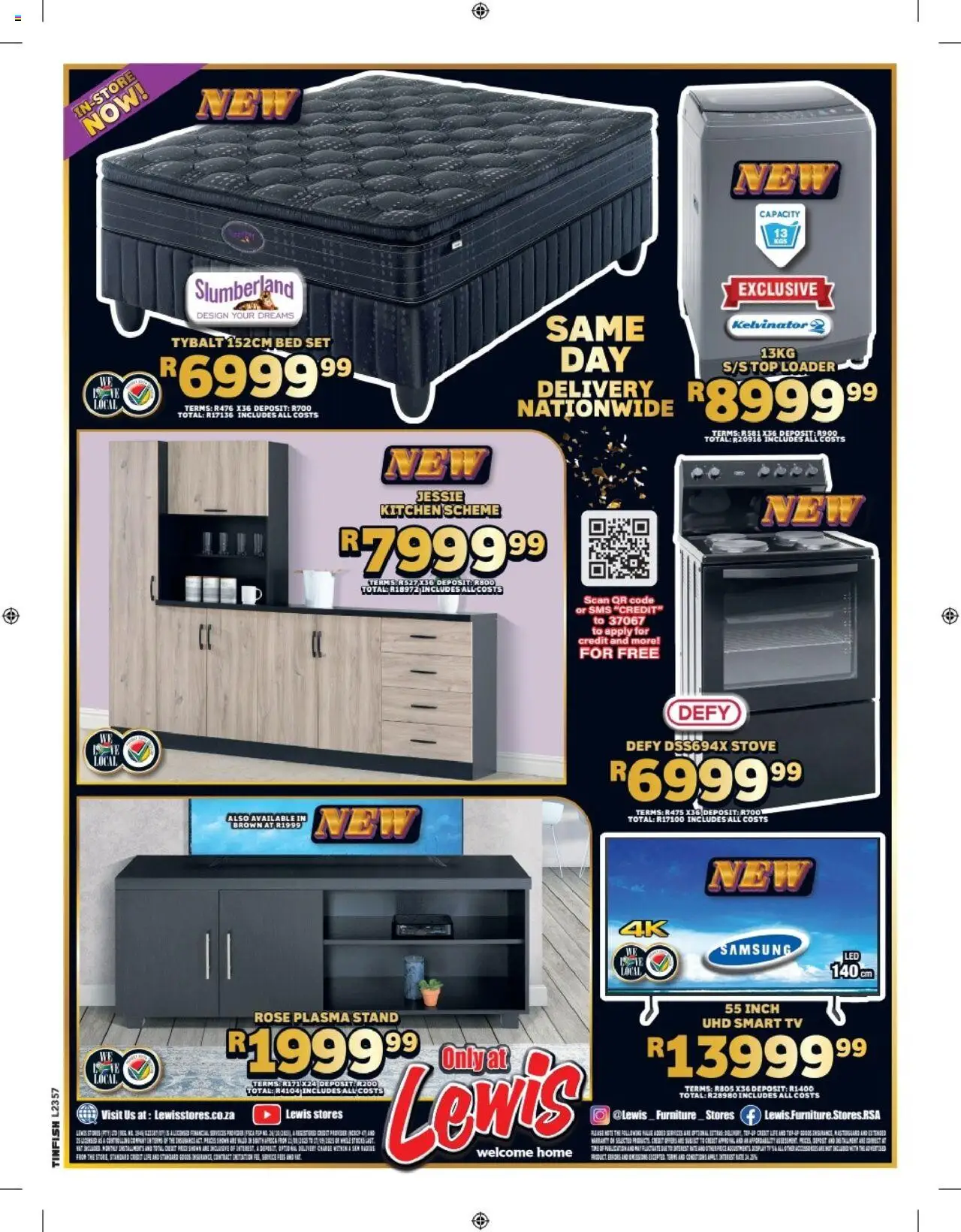 Lewis Stores - South Africa Leaflet │ valid from 11.08.2025 | Page: 4 | Products: Stove, Bed, TV