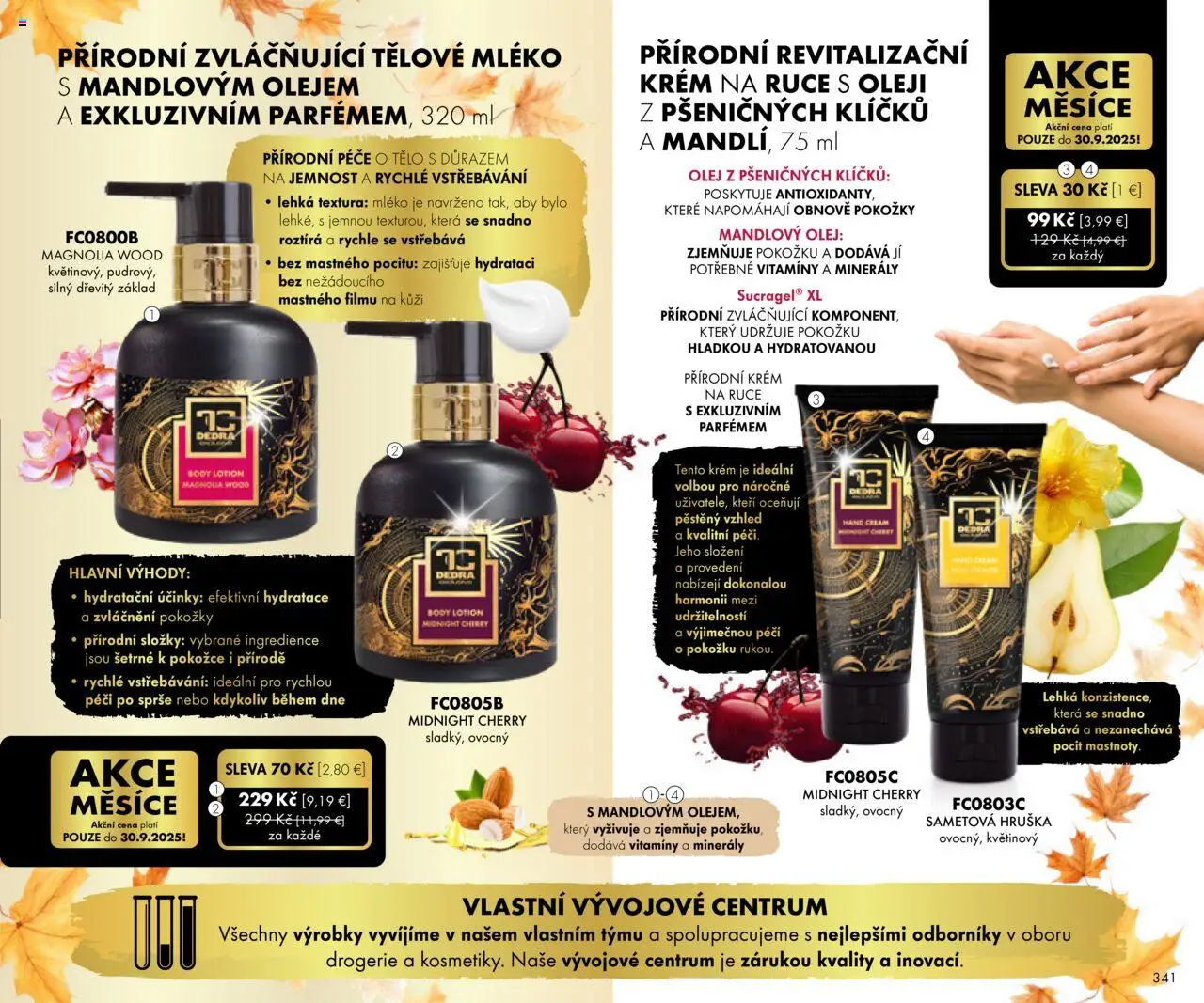 Nové Dedra akcie – leták je platný od 01.09.2025 | Strana: 41 | Produkty: Olej, Mandľový olej, Krém