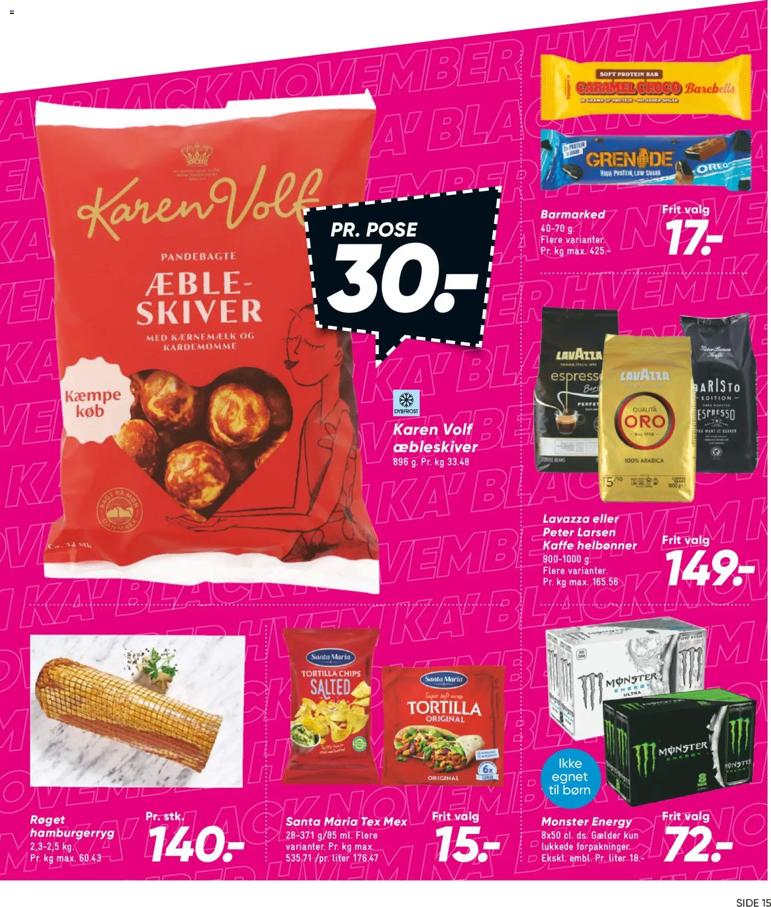 Bilka tilbudsavis – gyldig fra 31.10.2025 | Side: 15 | Produkter: Kaffe, Kærnemælk, Chips, Hamburgerryg