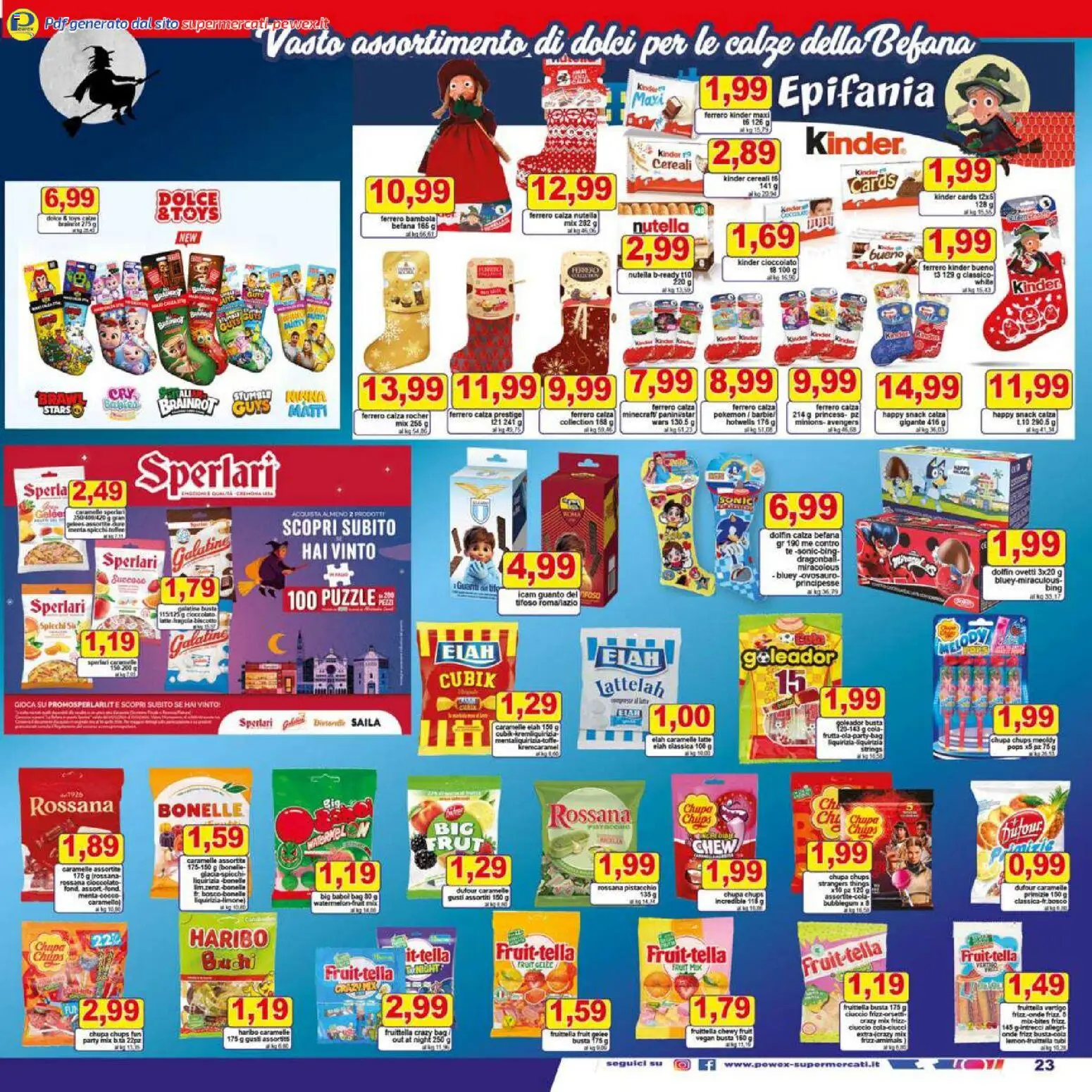 Volantino Pewex del 27.12.2025 | Pagina: 23 | Prodotti: Tè, Caramelle, Cereali, Limone