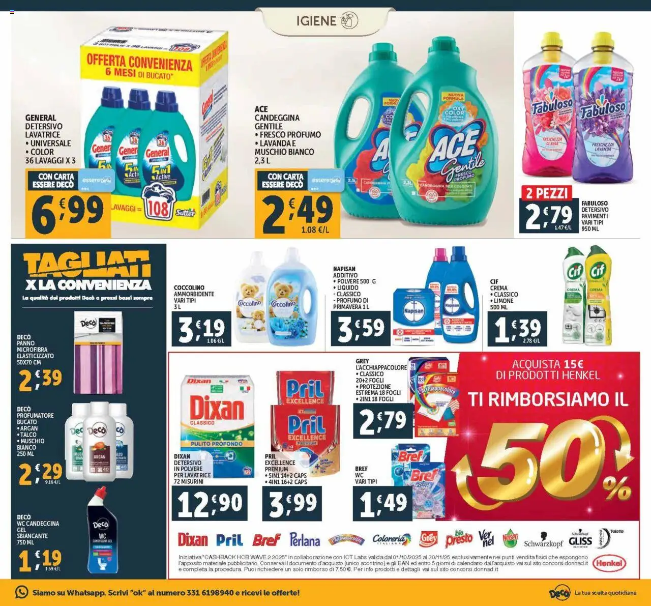 Volantino Decò del 03.10.2025 | Pagina: 19 | Prodotti: Ammorbidente, Limone, Lavanda, Profumo
