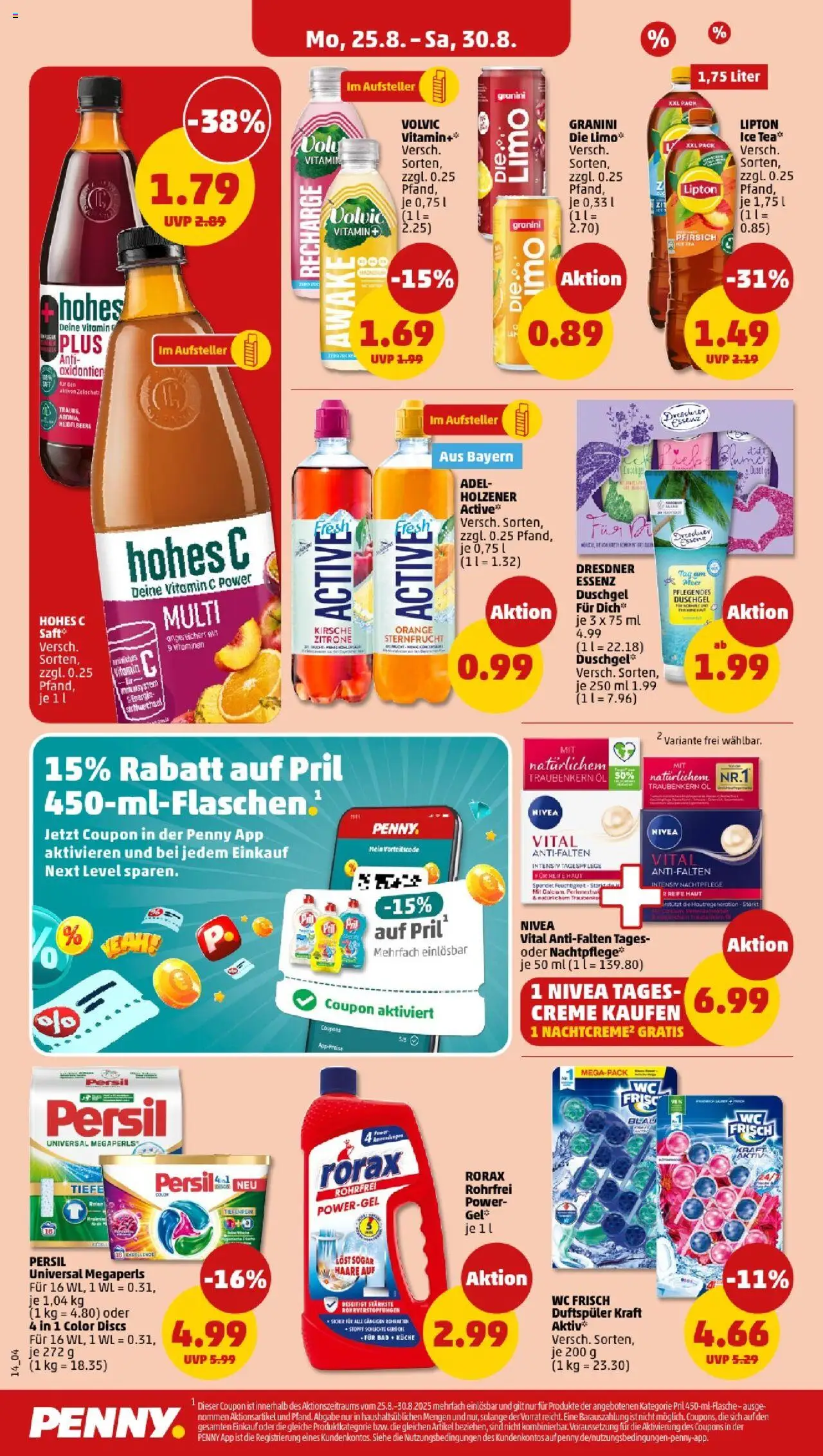 Penny - Bayern  - gültig ab dem 25.08.2025 | Seite: 14 | Produkte: Wc frisch, Zitrone, Pfirsich, Granini