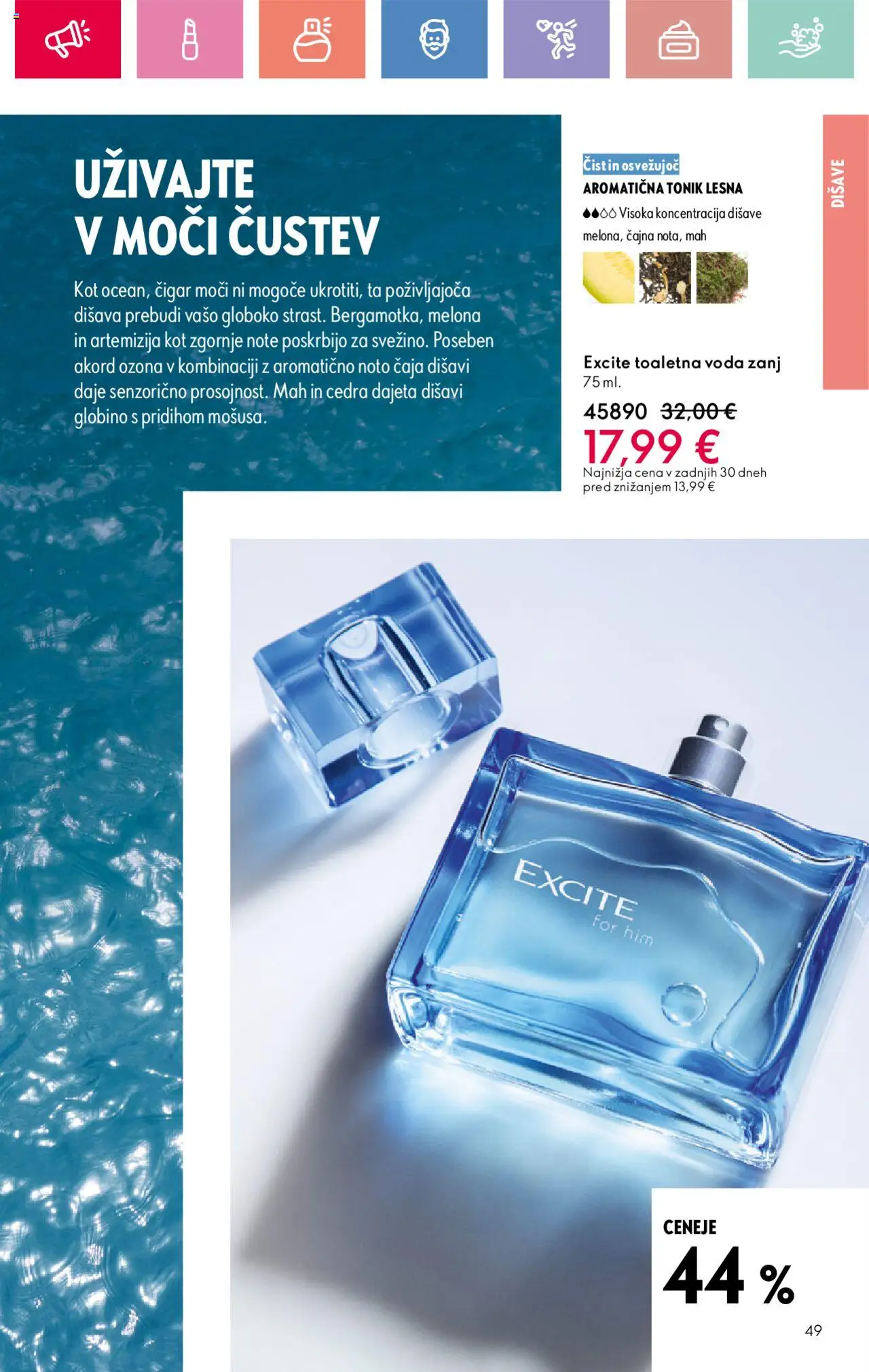 Oriflame katalog 12 │ velja od 24.08.2025 | Stran: 49 | Izdelki: Disava, Tonik, Voda, Toaletna voda
