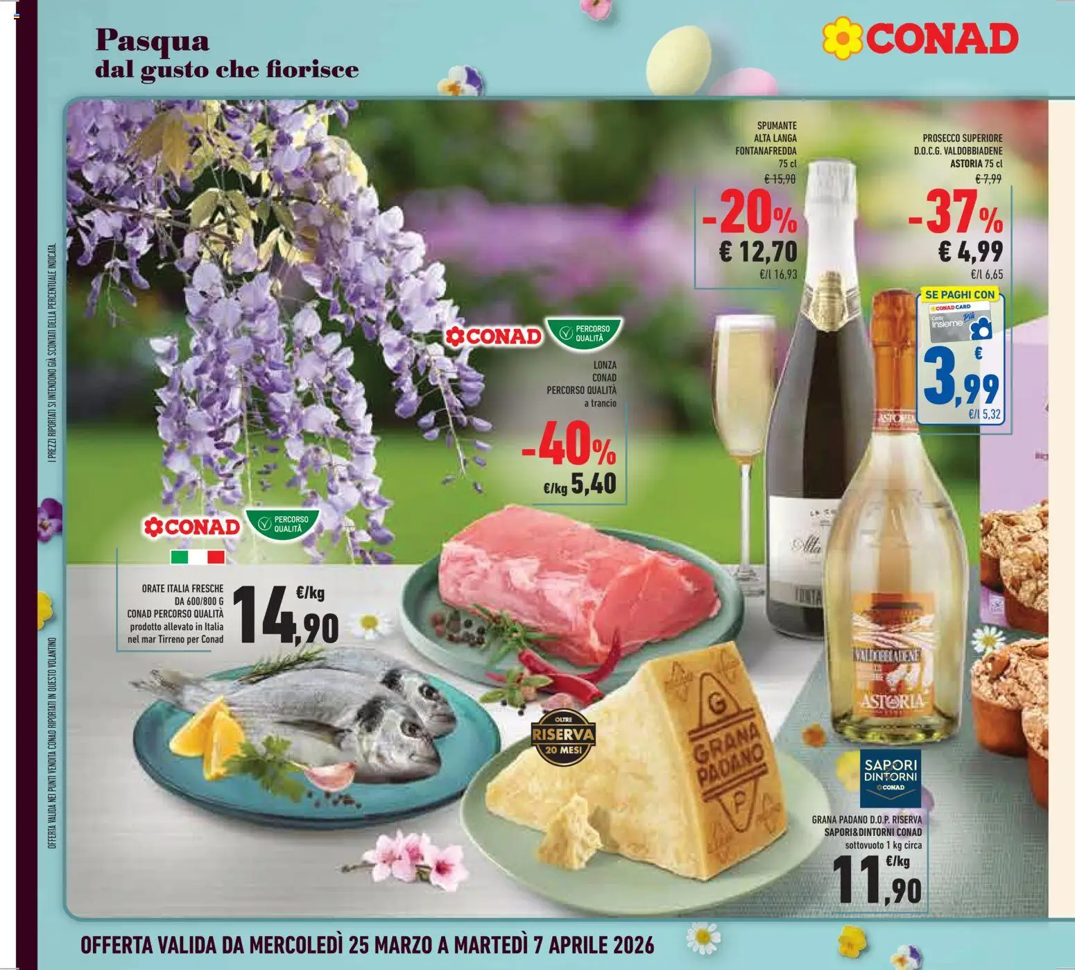 Volantino Conad del 25.03.2026 | Pagina: 2 | Prodotti: Prosecco, Spumante, Grana Padano