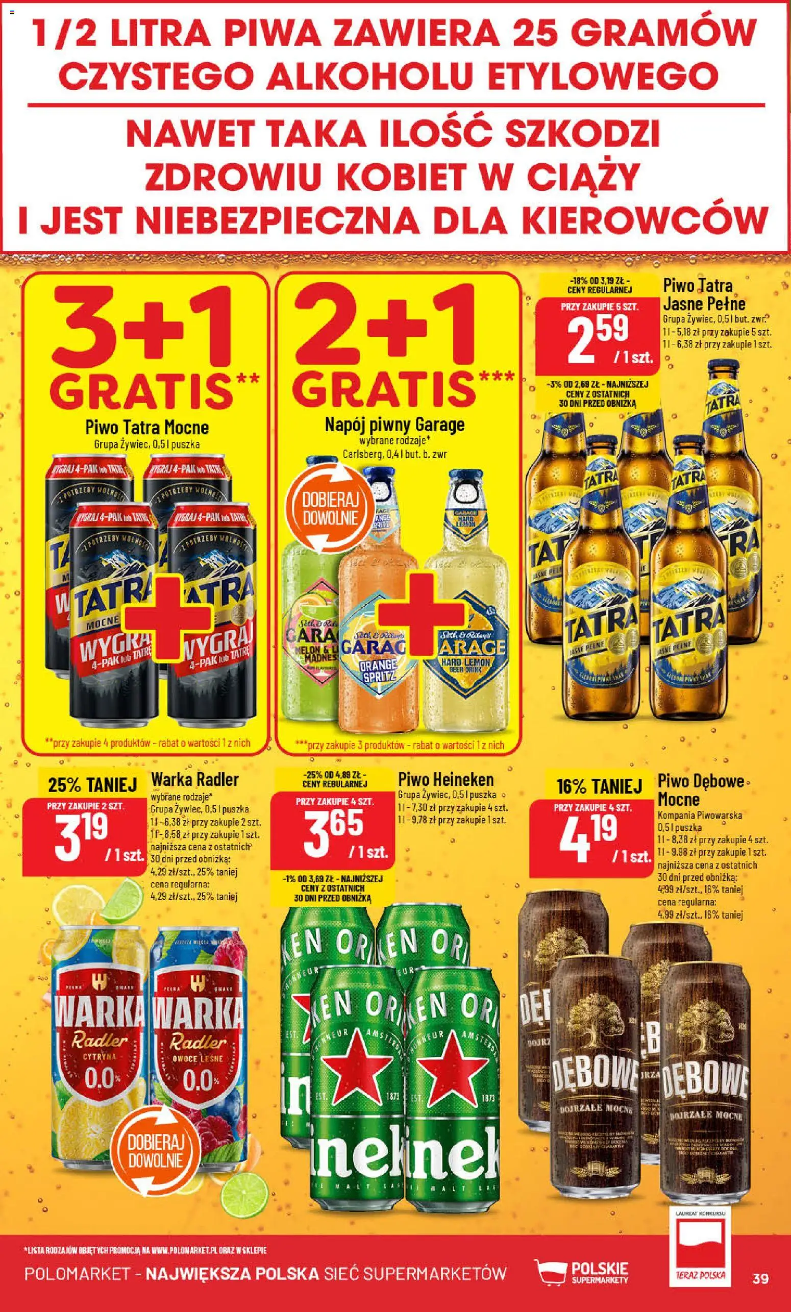 POLOmarket Gazetka od 18.02.2026 | Strona: 39 | Produkty: Cytryna, Piwo, Owoce, Heineken