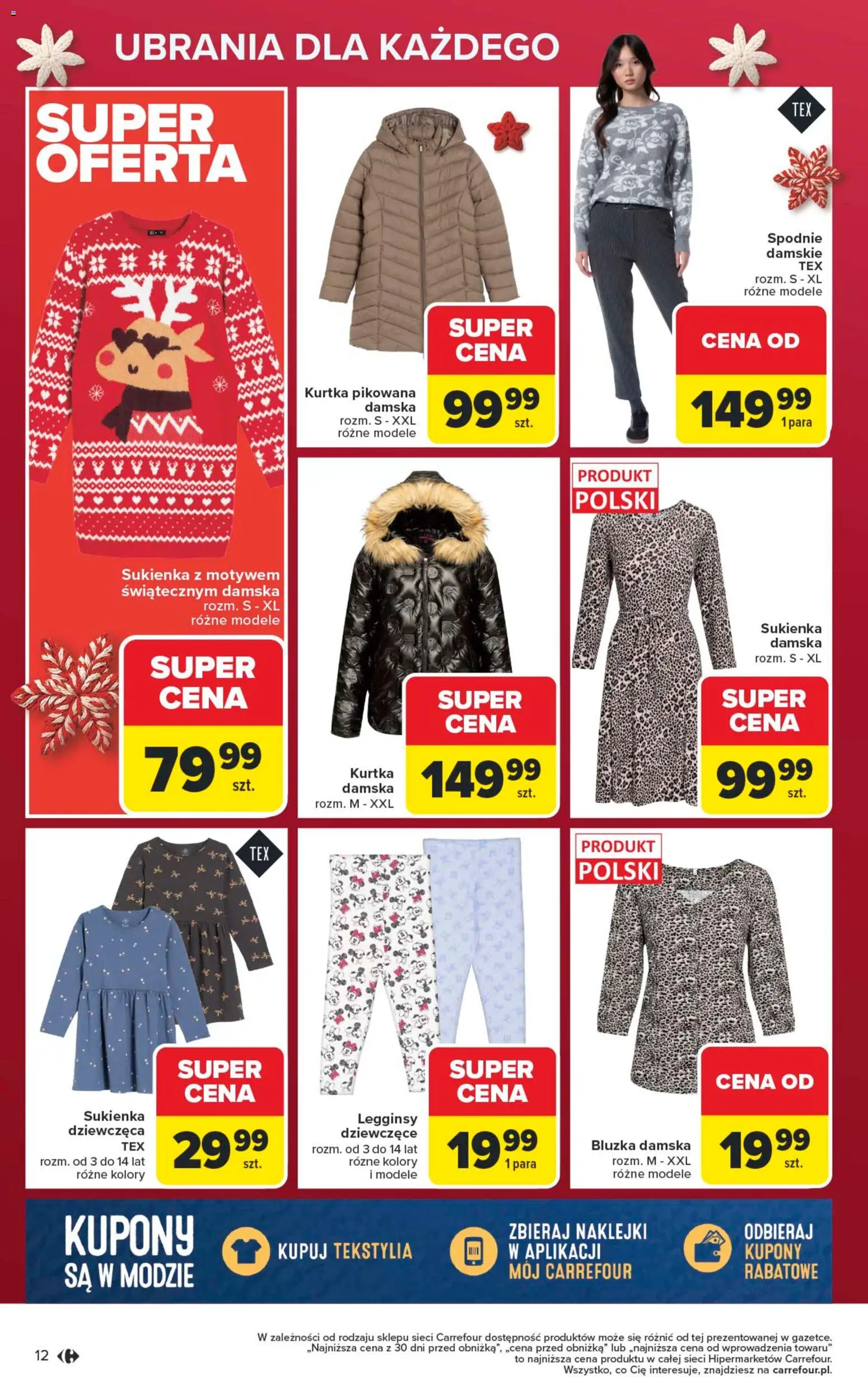 Carrefour Gazetka - Łap super okazje od 01.12.2025 | Strona: 12 | Produkty: Bluzka, Kurtka, Sukienka, Naklejki