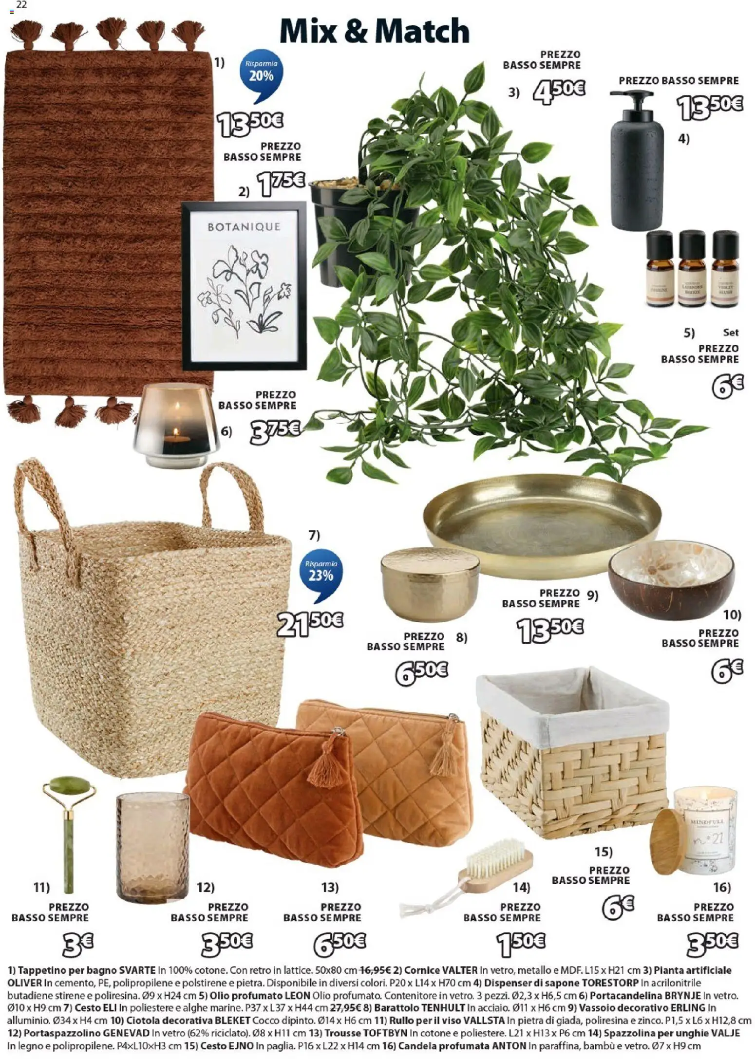 Volantino JYSK del 24.11.2025 | Pagina: 22 | Prodotti: Portaspazzolino, Sapone, Cocco, Ciotola