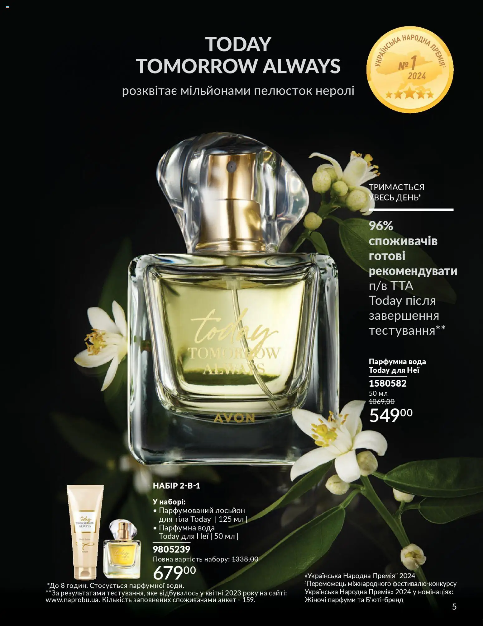 AVON Kаталог - дійснийкції з 01.01.2026 | Сторінка: 5 | Товари: Вода, Лосьйон
