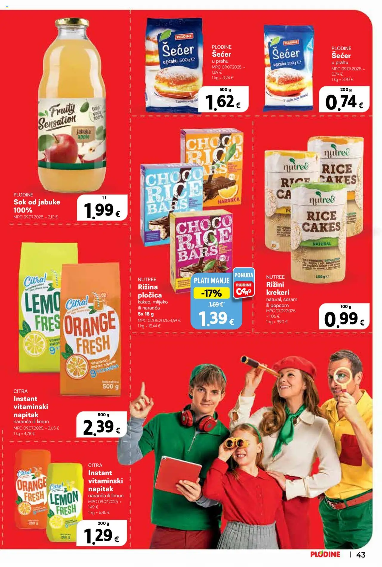 Plodine katalog | vrijedi od 22.10.2025 | Stranica: 43 | Proizvodi: Sok, Šećer, Limun, Krekeri