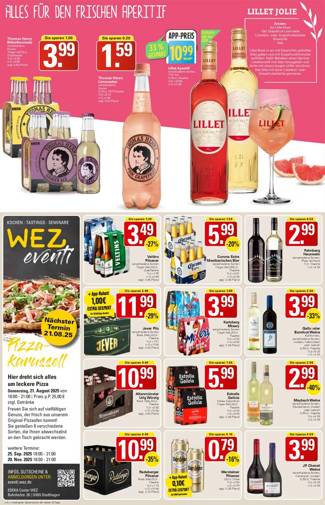 WEZ Prospekt - gültig ab dem 28.07.2025 | Seite: 14 | Produkte: Cola, Lillet, Salz, Warsteiner