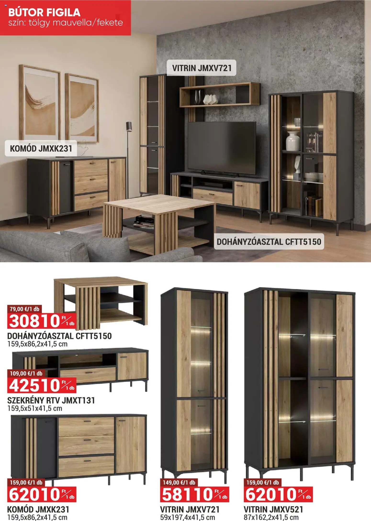 Merkury Market akciós ujság - amely érvényes a következő dátumtól: 01.02.2026 | Oldal: 3 | Termékek: Bútor, Komód, Vitrin, Szekrény