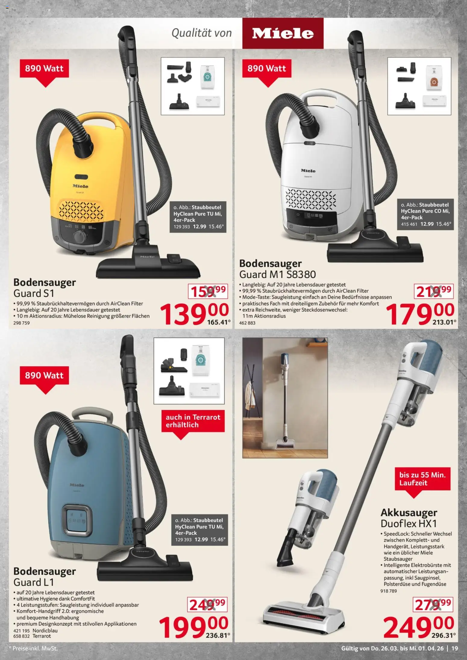 Selgros Non Food – gültig ab 26.03.2026 | Seite: 19 | Produkte: Miele, Staubsauger