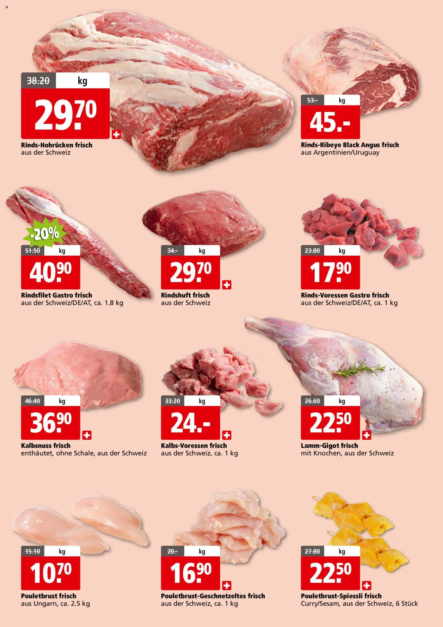 Aligro aktionen 2000 Schlieren, Gossau SG, Frauenfeld, Rapperswil-Jona, Sargans, Bern – gültig ab 20.04.2026 | Seite: 2 | Produkte: Pouletbrust