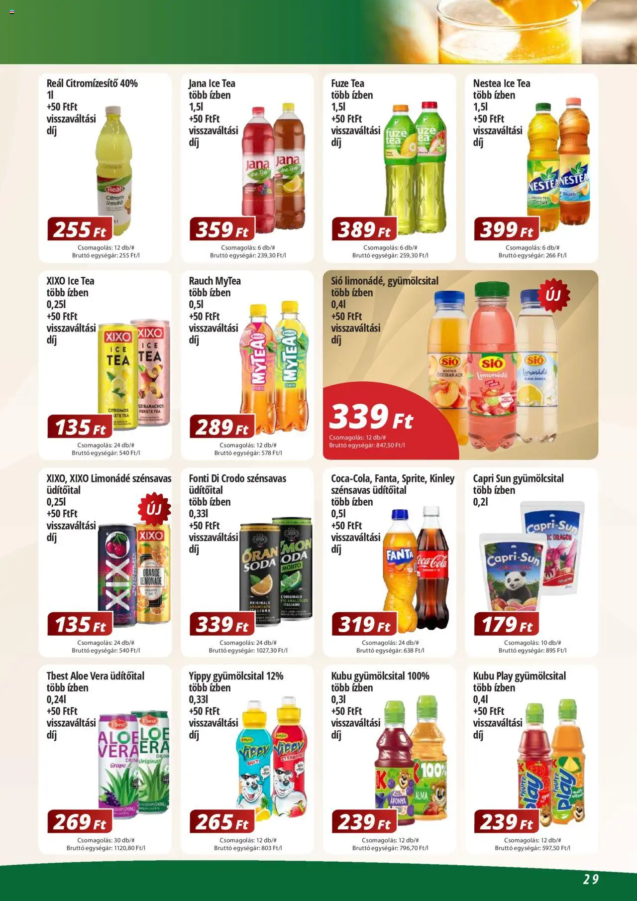 Reál akciós ujság - amely érvényes a következő dátumtól: 02.06.2025 | Oldal: 29 | Termékek: Áfonya, Coca Cola, Aloe vera, Tea