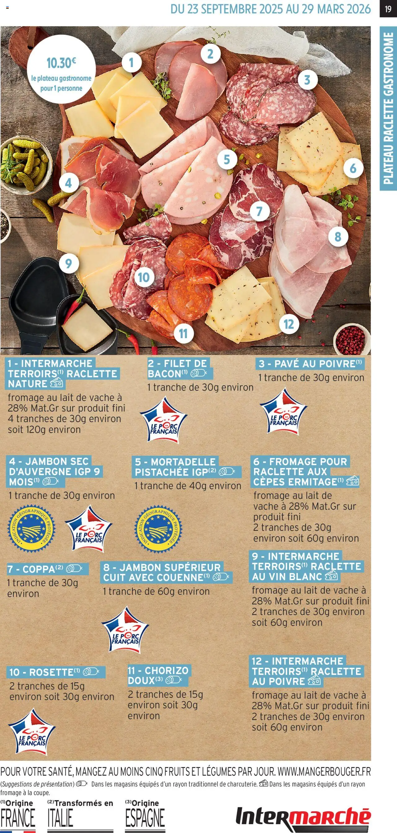 {H1} | Page: 19 | Produits: Chorizo, Lait, Salami, Vin