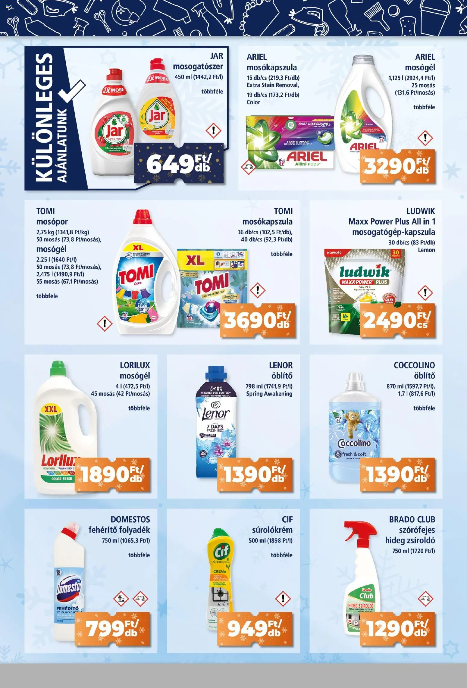 Goods Market akciós ujság - amely érvényes a következő dátumtól: 18.12.2025 | Oldal: 2 | Termékek: Coccolino, Mosókapszula, Öblítő, Mosogatószer