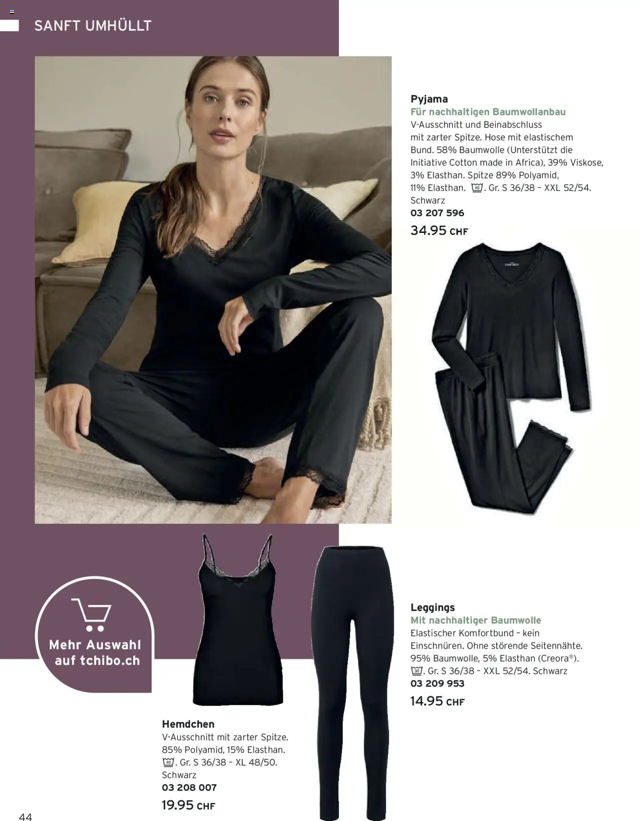 Tchibo Aktionen Herbst – gültig ab 24.09.2025 | Seite: 44 | Produkte: Leggings, Hose, Pyjama