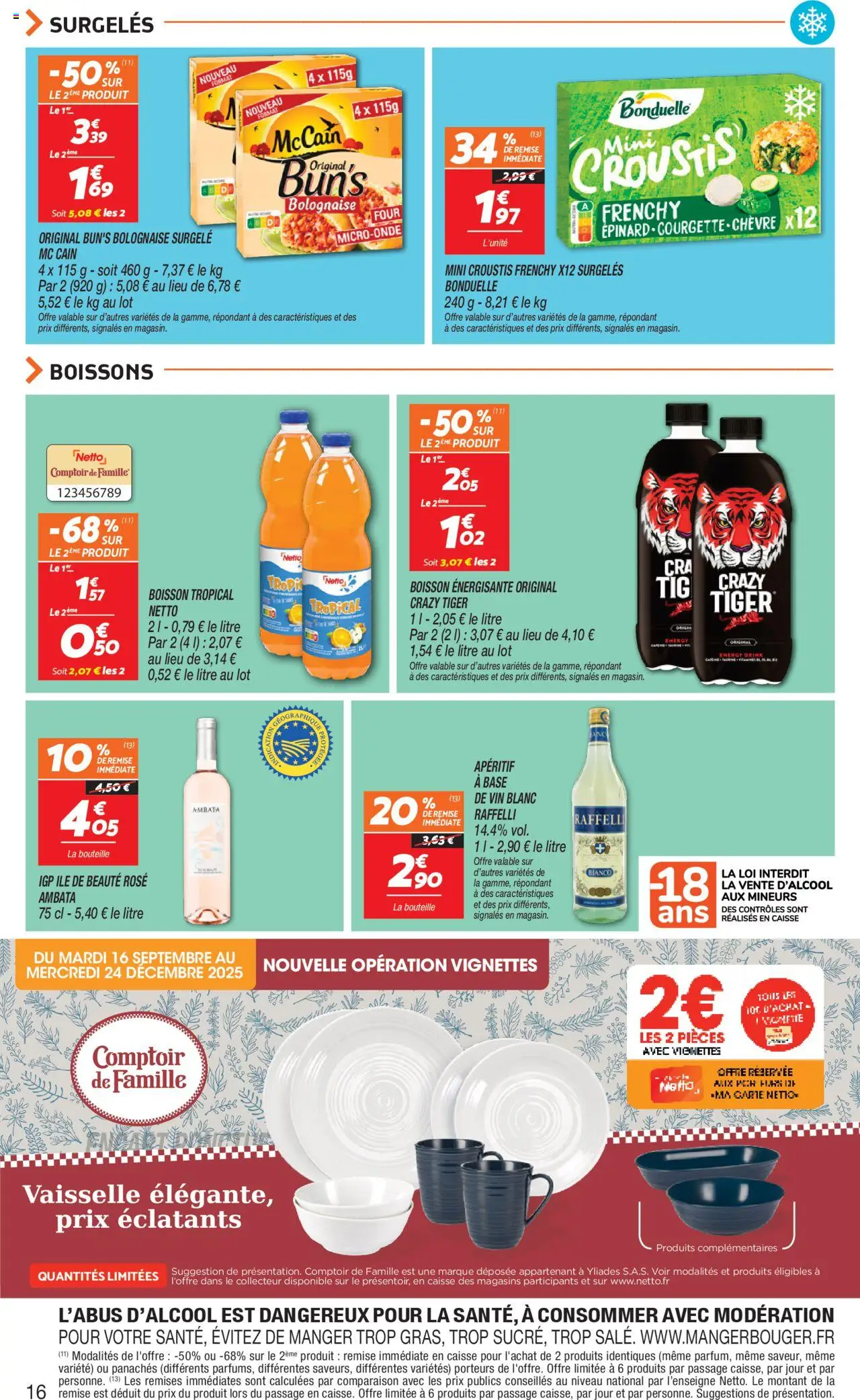{H1} | Page: 16 | Produits: Four, Boisson énergisante, Crazy Tiger, Vin
