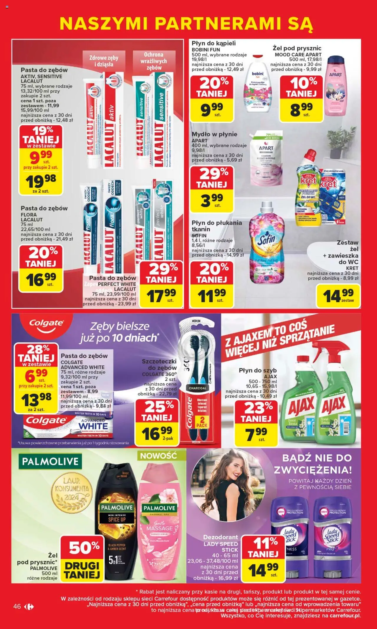 Carrefour Gazetka - Markowe okazje czekają od 09.06.2025 | Strona: 46 | Produkty: Zapach, Żel pod prysznic, Dezodorant, Pasta do zębów