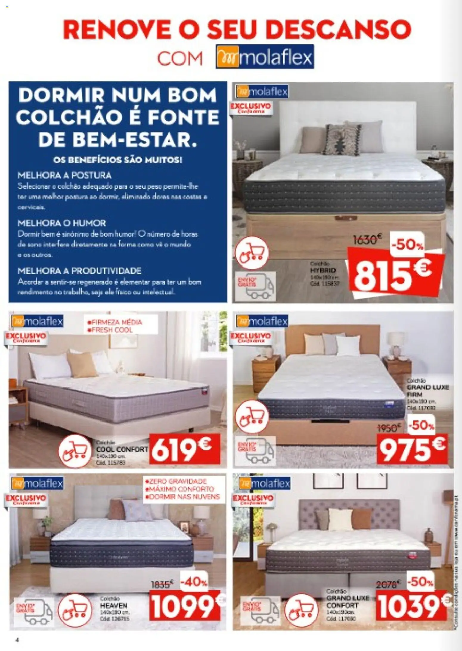 Conforama folheto │ válido de 05.02.2026 | Página: 4 | Produtos: Colchão