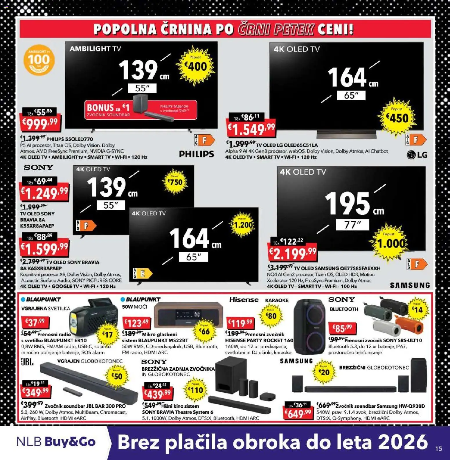 Novi Harvey Norman katalog ponudbe – veljaven od 13.11.2025 | Stran: 15 | Izdelki: Tv, Zvocnik, Svetilka, Karaoke