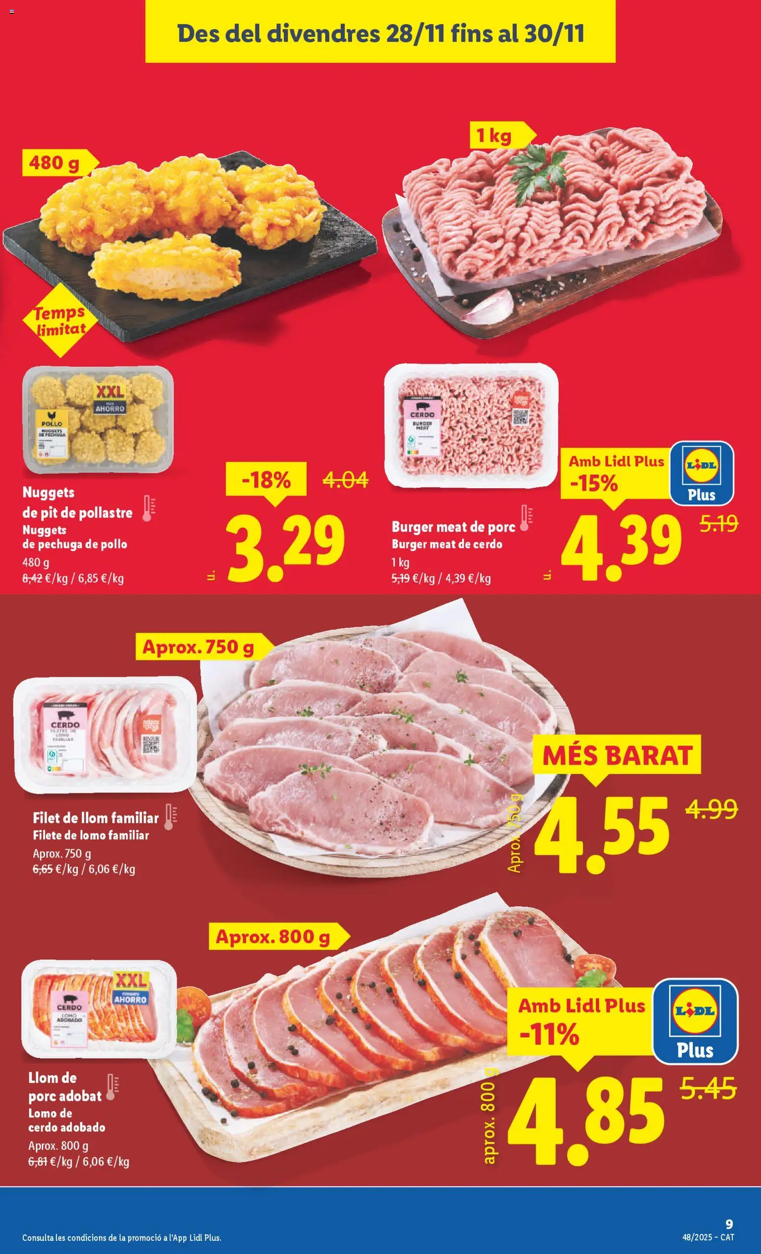 Lidl folleto │ válido desde el 24.11.2025 | Página: 19 | Productos: Cerdo, Filete, Nuggets