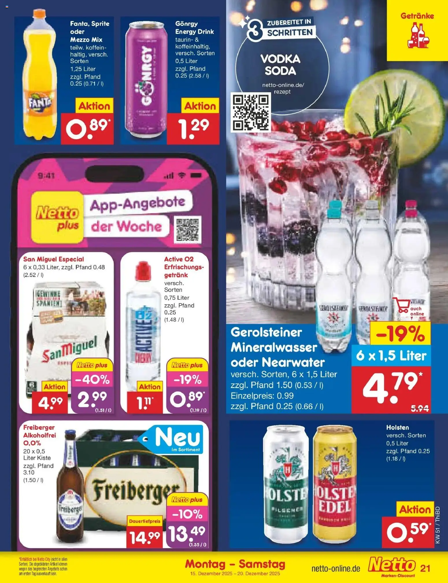 Netto Marken-Discount prospekt Thiendorf	 – gültig ab 15.12.2025 | Seite: 25 | Produkte: Fanta, Sprite, Vodka, Gerolsteiner