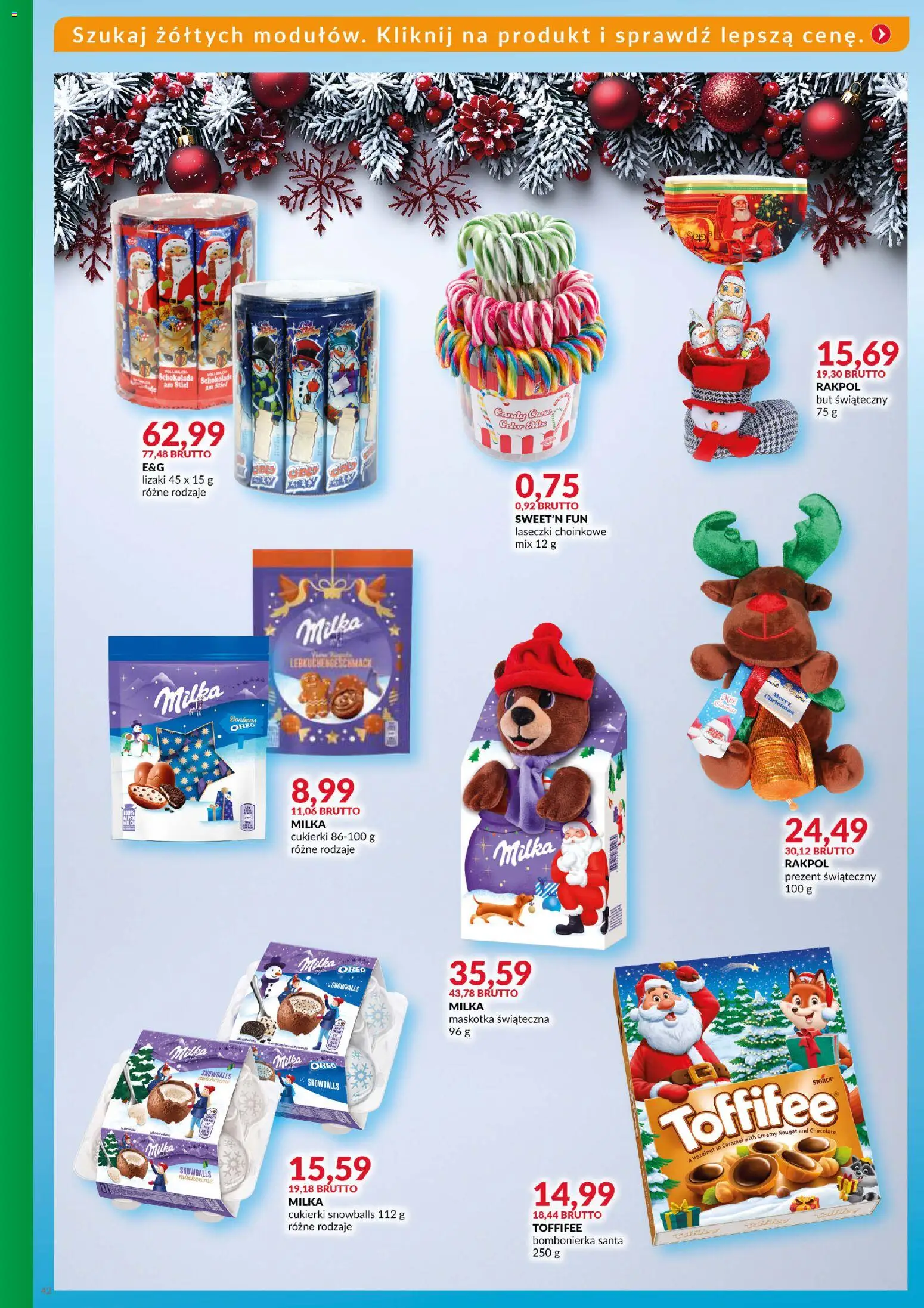 Eurocash Gazetka - Katalog Artykułów Spożywczych od 16.11.2025 | Strona: 41 | Produkty: Bombonierka, Toffifee, Milka, Lizaki