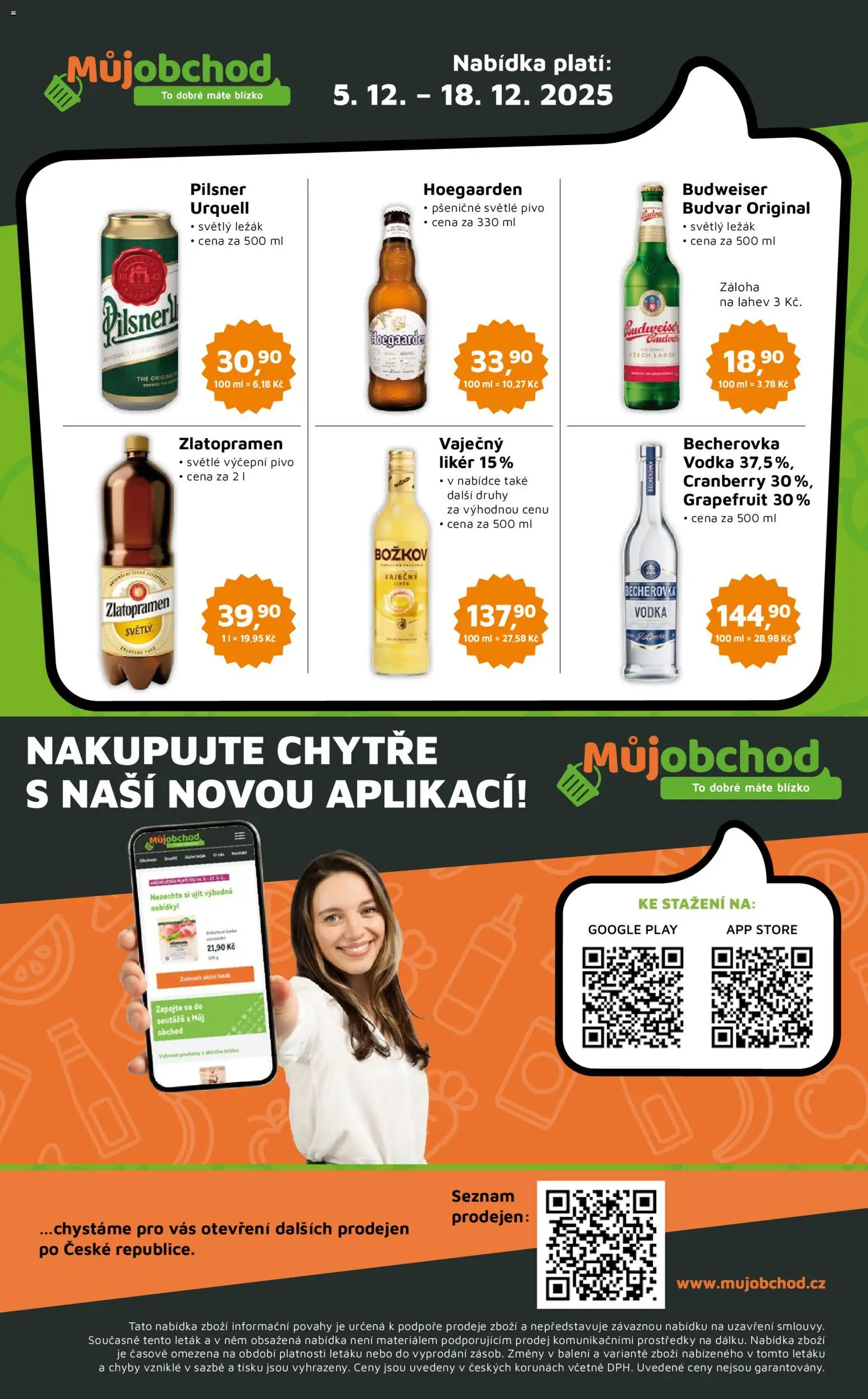 Můj obchod leták - Brand od 05.12.2025 | Strana: 4 | Produkty: Budvar, Pivo, Pilsner, Becherovka