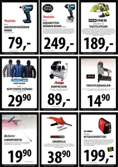 Tuuri-mainoslehti voimassa 11.03.2026 alkaen | Sivu: 22 | Tuotteet: Harja, Kompressori