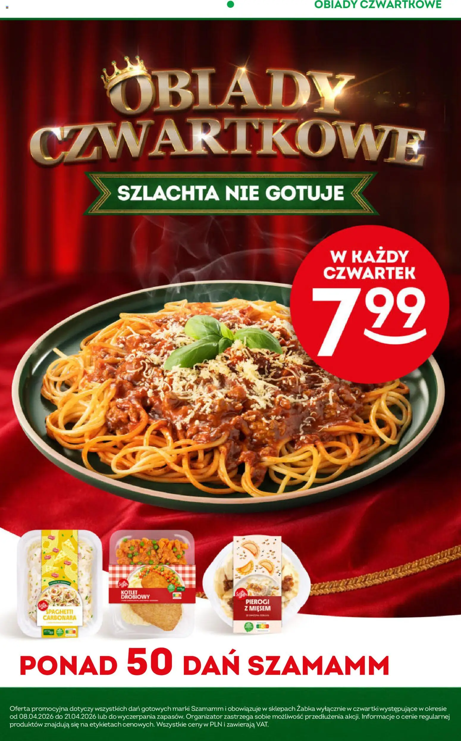 Żabka gazetka od 08.04.2026 | Strona: 10 | Produkty: Carbonara, Pierogi