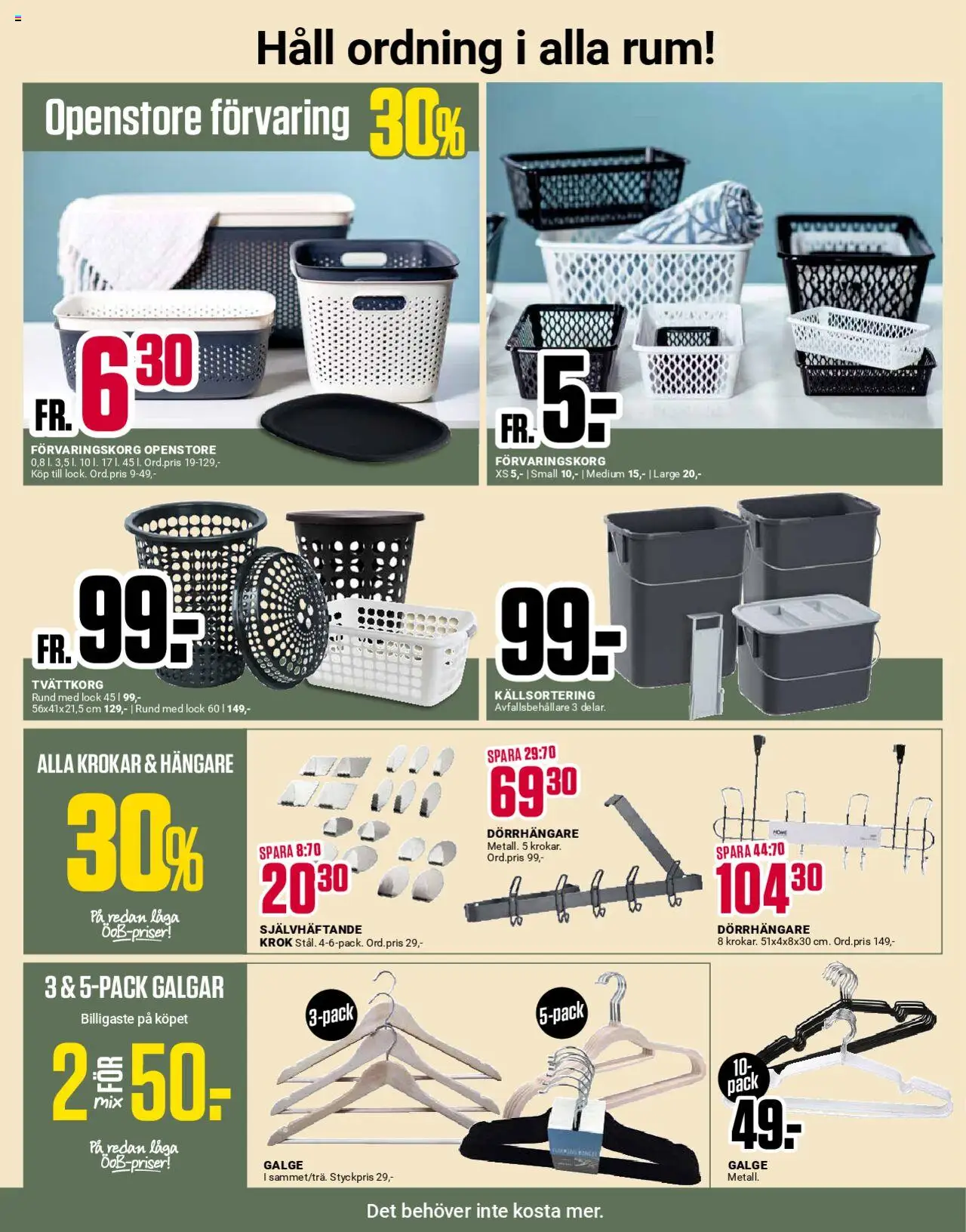 ÖoB reklamblad aktuell från 11.08.2025 | Sida: 7 | Produkter: Tvättkorg, Häll