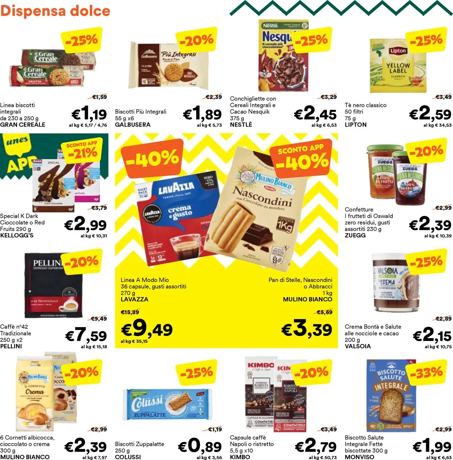 Volantino Unes del 06.04.2026 | Pagina: 10 | Prodotti: Crema, Tè, Biscotti, Cacao