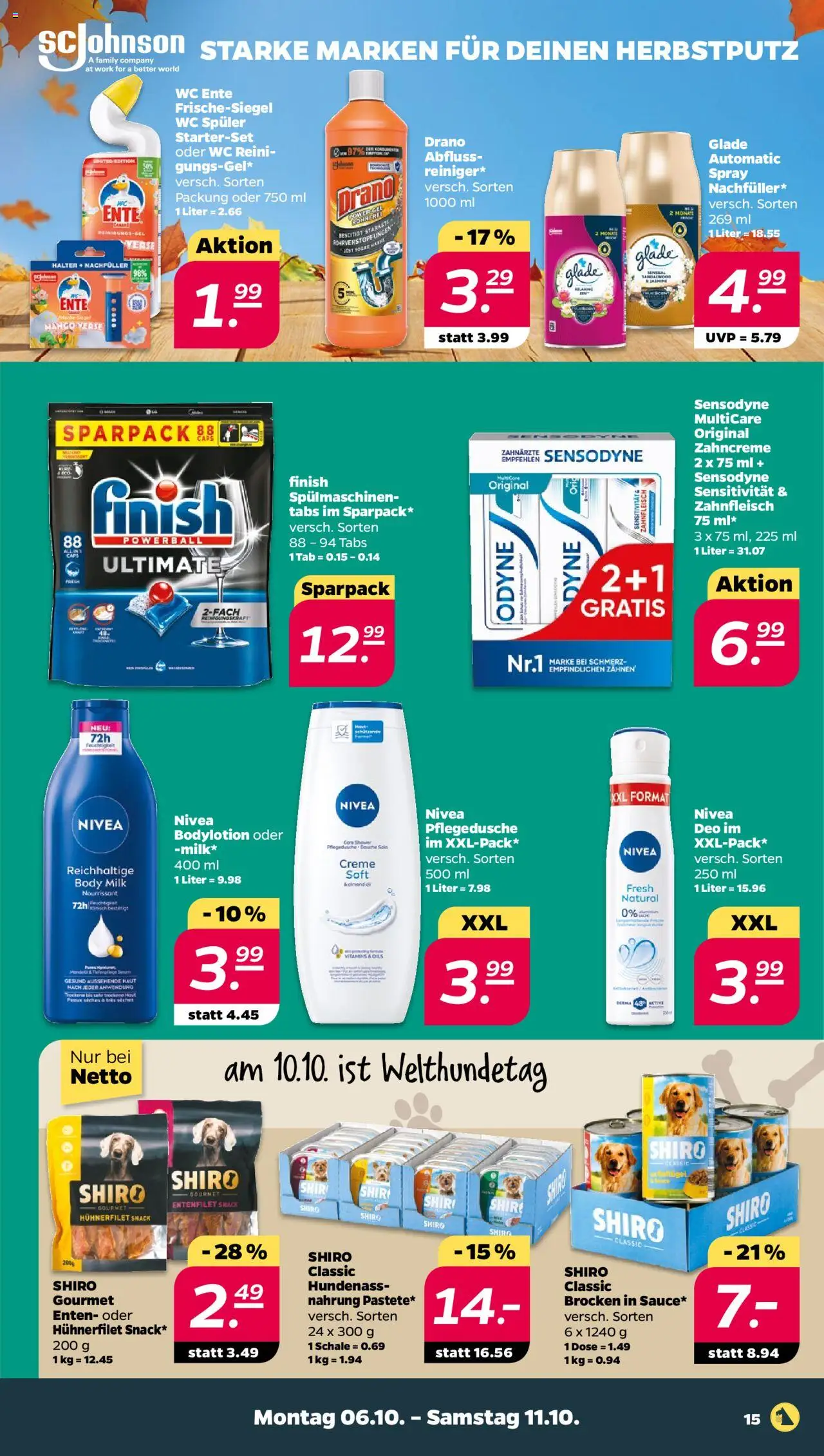 Netto Prospekt 	 – gültig ab 06.10.2025 | Seite: 15 | Produkte: Finish, Creme, Mango, Ente