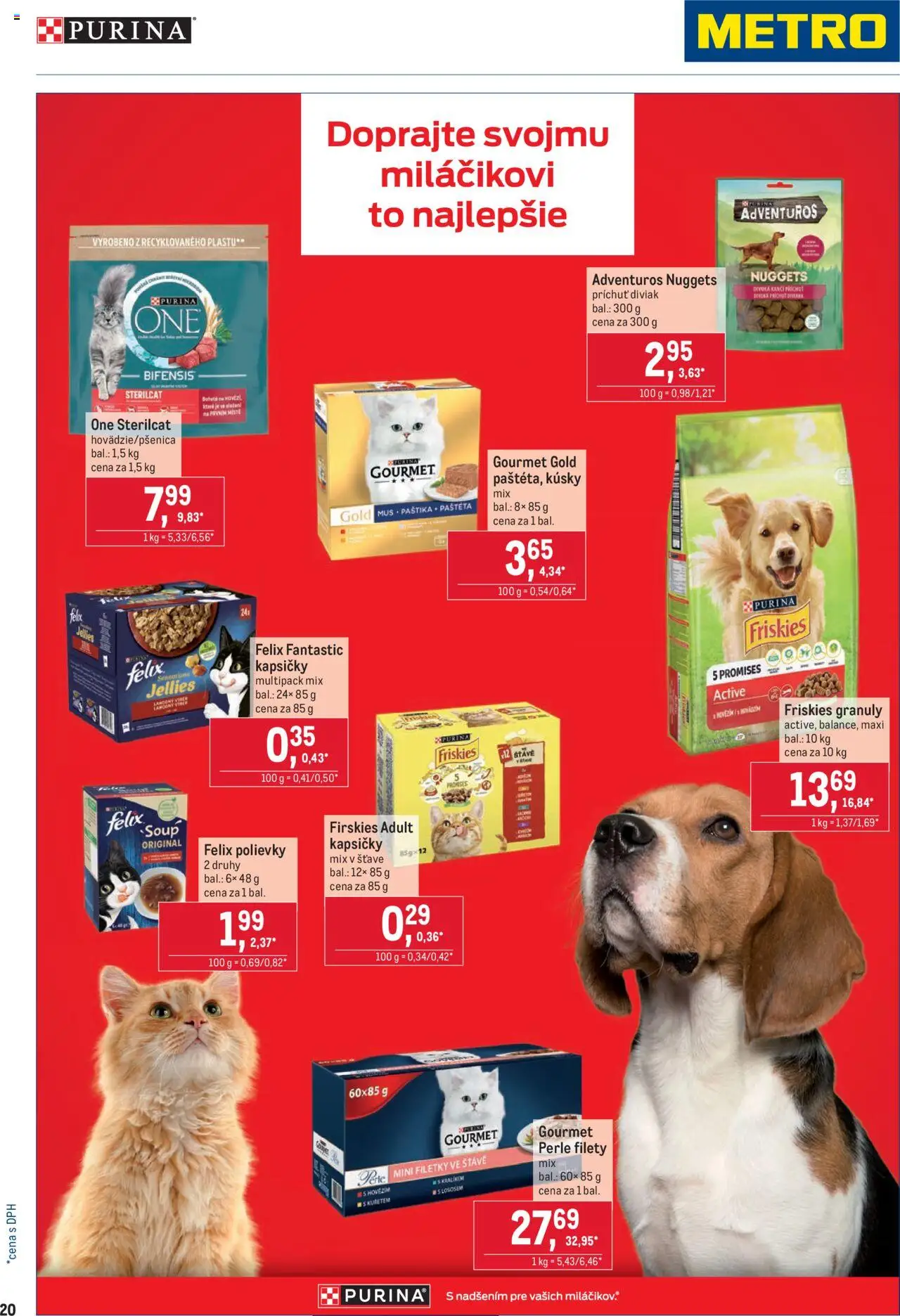 Nové Metro akcie – leták je platný od 27.08.2025 | Strana: 20 | Produkty: Felix, Friskies