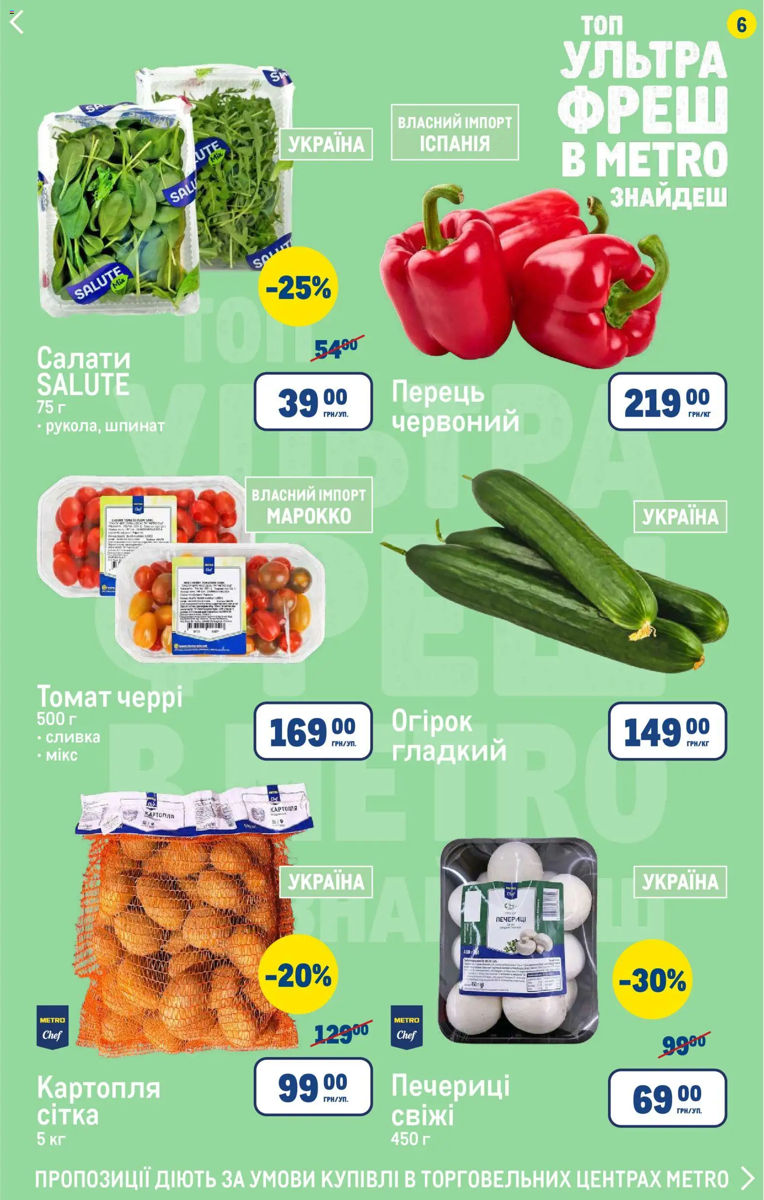 Metro Kаталог - дійснийкції з 29.01.2026 | Сторінка: 6 | Товари: Картопля, Перець