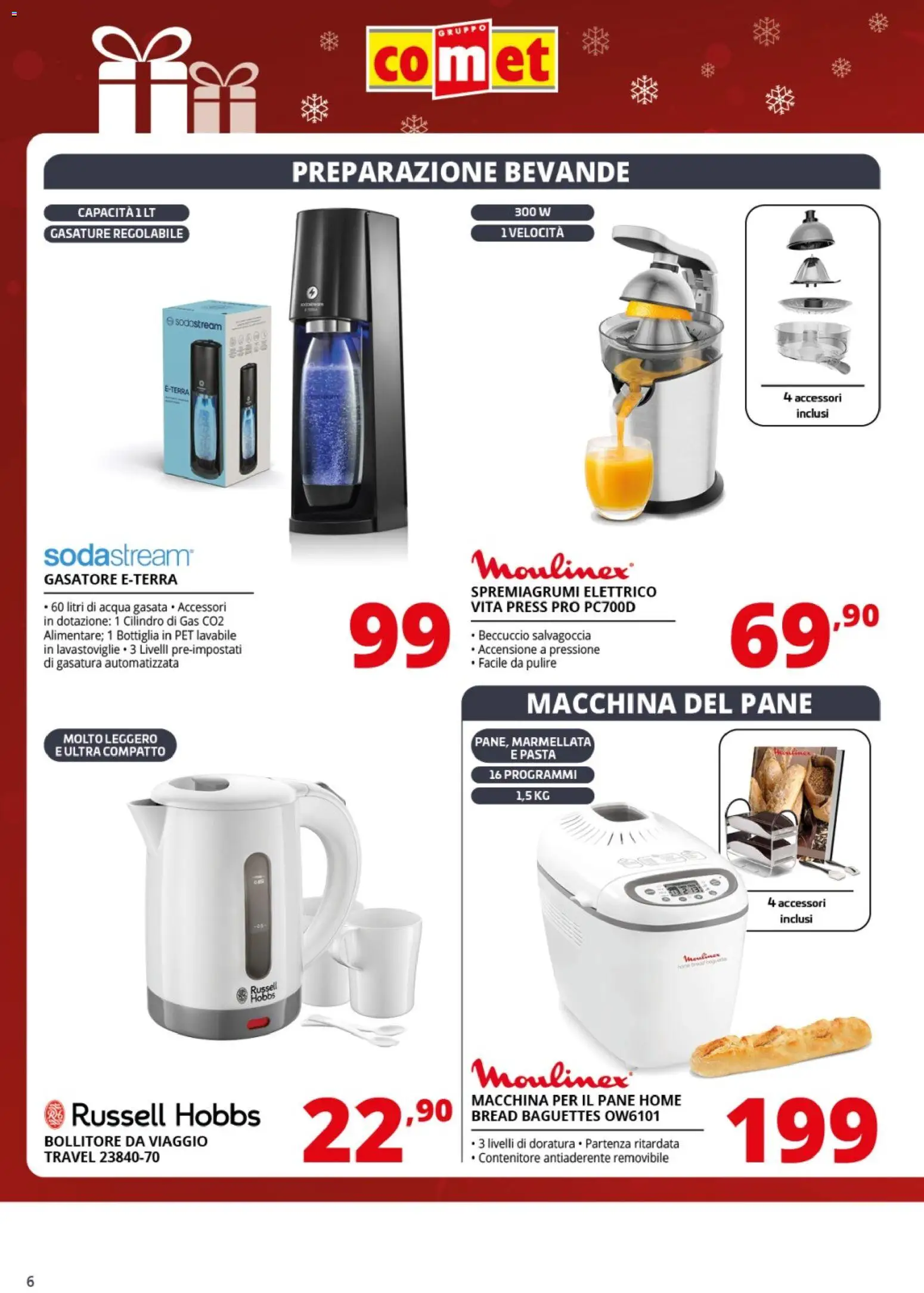 Volantino Comet del 01.12.2025 | Pagina: 6 | Prodotti: Pasta, Bollitore, Marmellata, Bottiglia