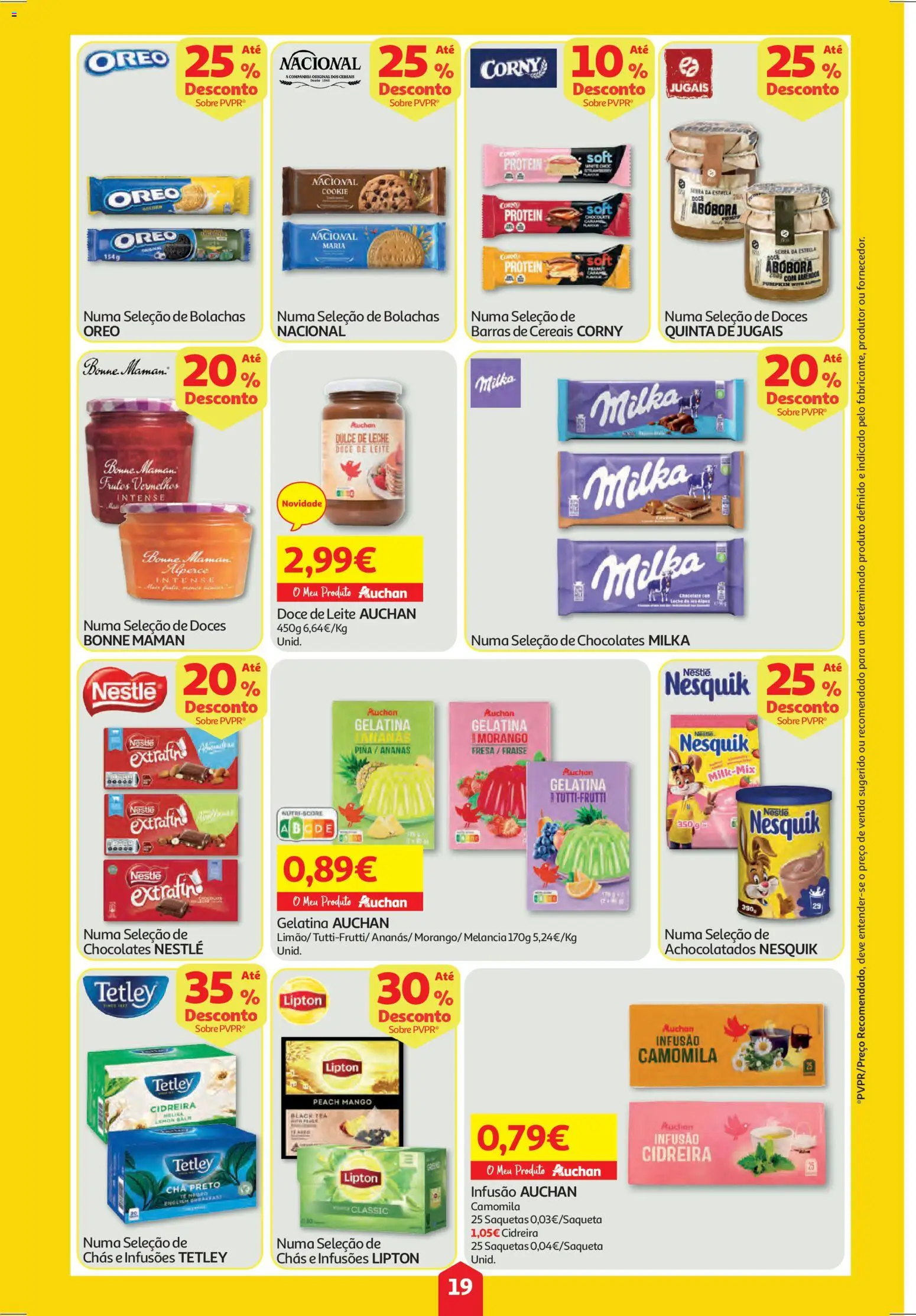 Auchan folheto │ válido de 29.01.2026 | Página: 19 | Produtos: Leite, Abóbora, Chá, Doces