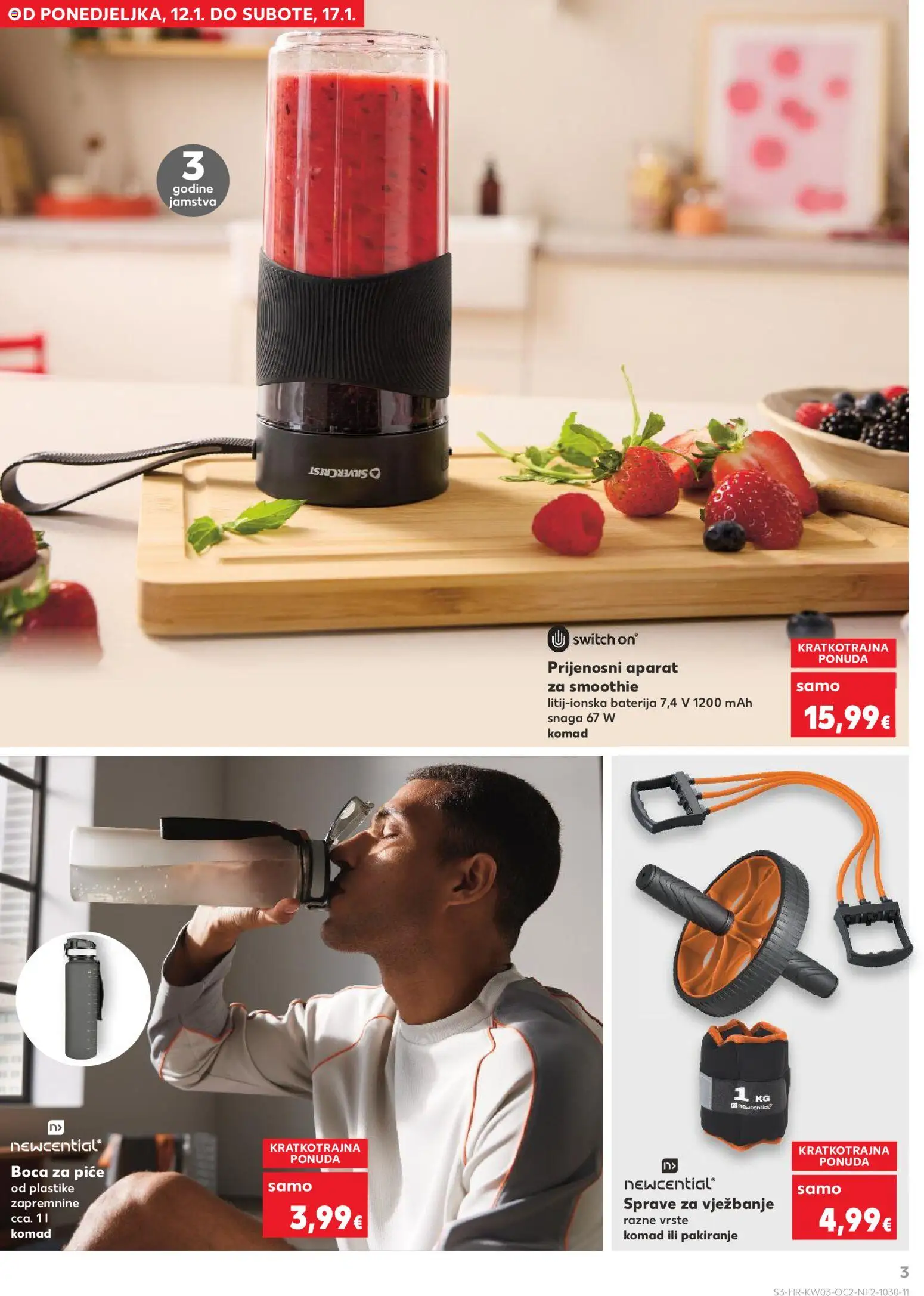 Kaufland katalog | vrijedi od 14.01.2026 | Stranica: 3 | Proizvodi: Baterija, Smoothie