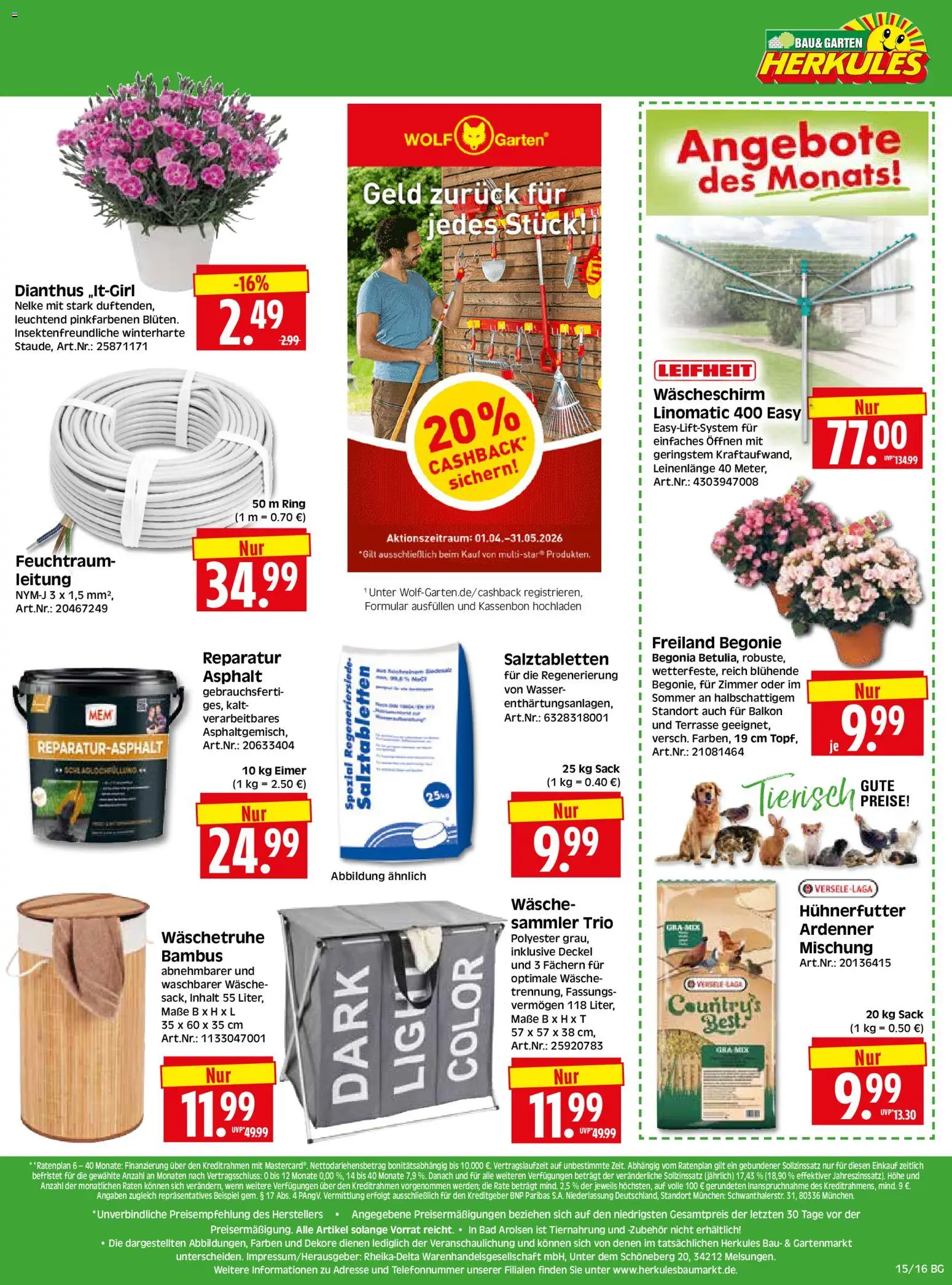 HERKULES - Bau & Garten – gültig ab 07.04.2026 | Seite: 16 | Produkte: Bad, Wasser
