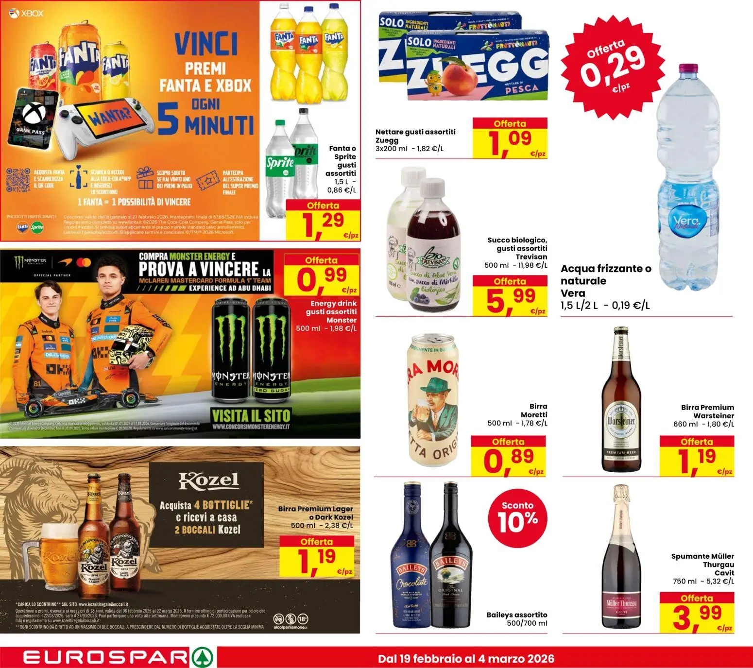 Volantino Despar del 19.02.2026 | Pagina: 18 | Prodotti: Spumante, Fanta, Xbox, Aloe vera