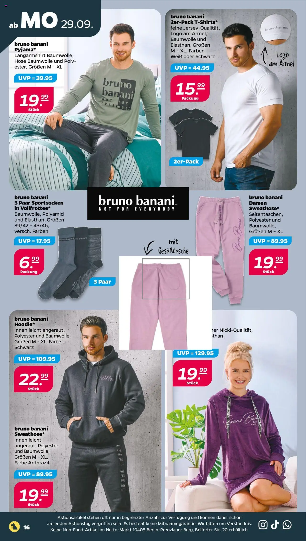 Netto Prospekt 	 – gültig ab 29.09.2025 | Seite: 16 | Produkte: Langarmshirt, Hose