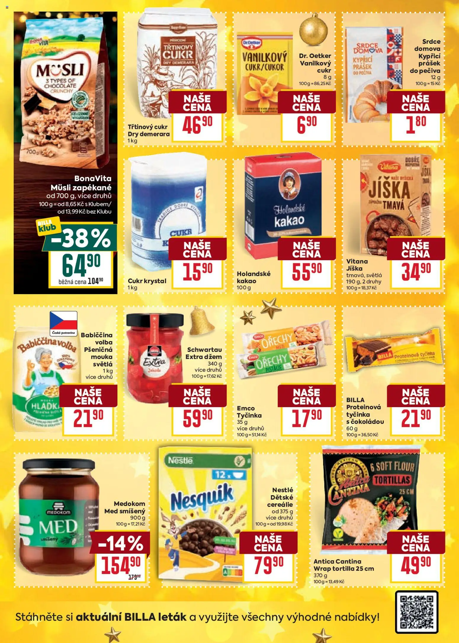 Billa Velký leták od 12.11.2025 | Strana: 24 | Produkty: Jíška, Proteinová tyčinka, Tortilla, Cukr krystal