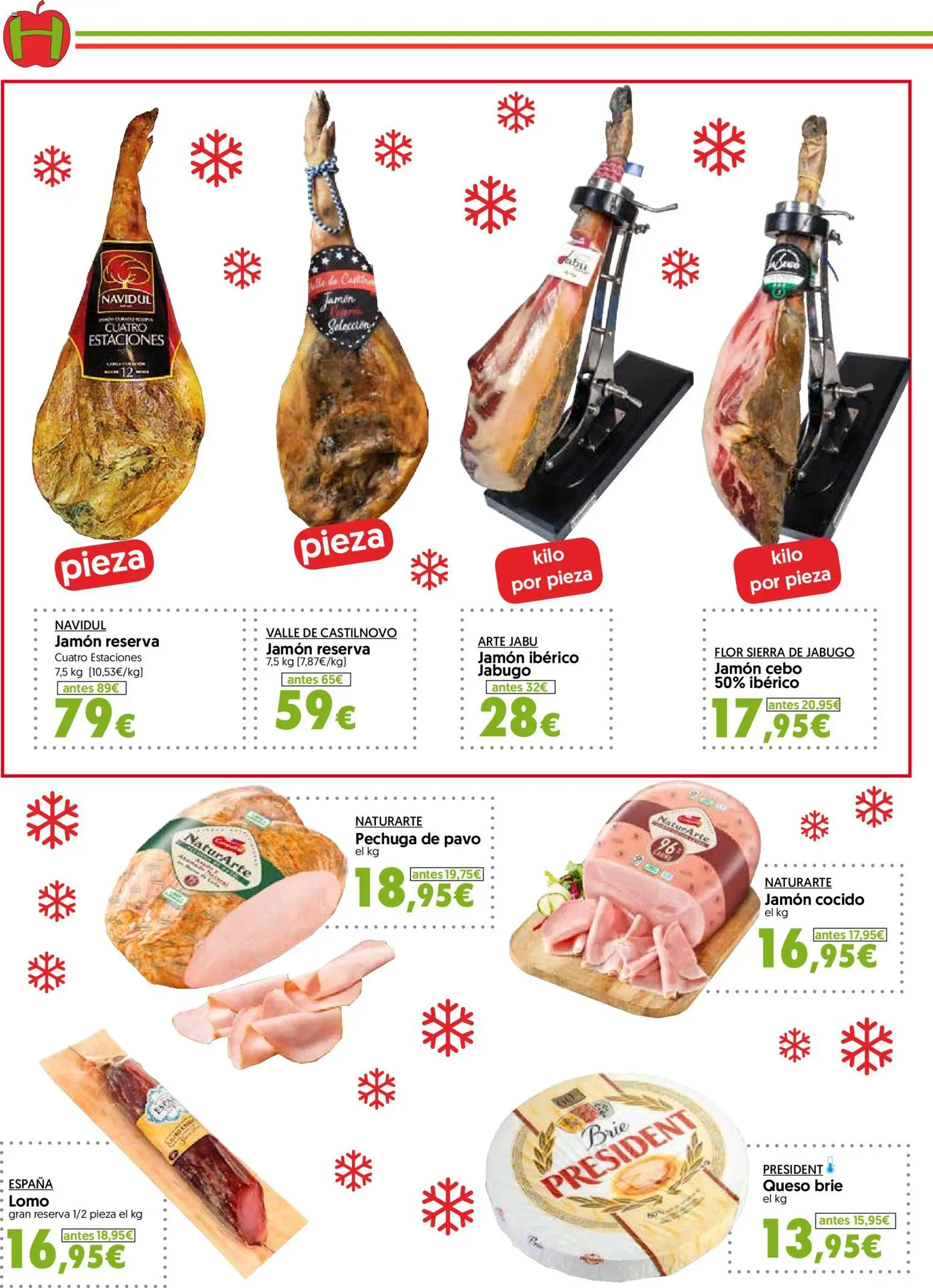 Hiper Usera folleto │ válido desde el 17.12.2025 | Página: 4 | Productos: Queso, Jamón ibérico, Jamón, Jamón cocido