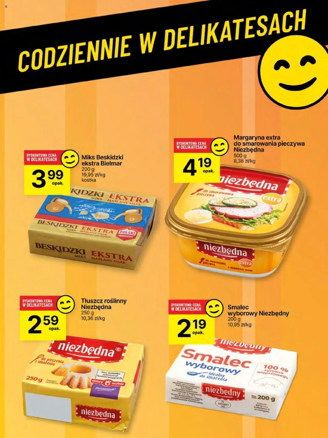 Delikatesy Centrum Gazetka - Sklepy Własne od 05.06.2025 | Strona: 48 | Produkty: Smalec wyborowy, Margaryna