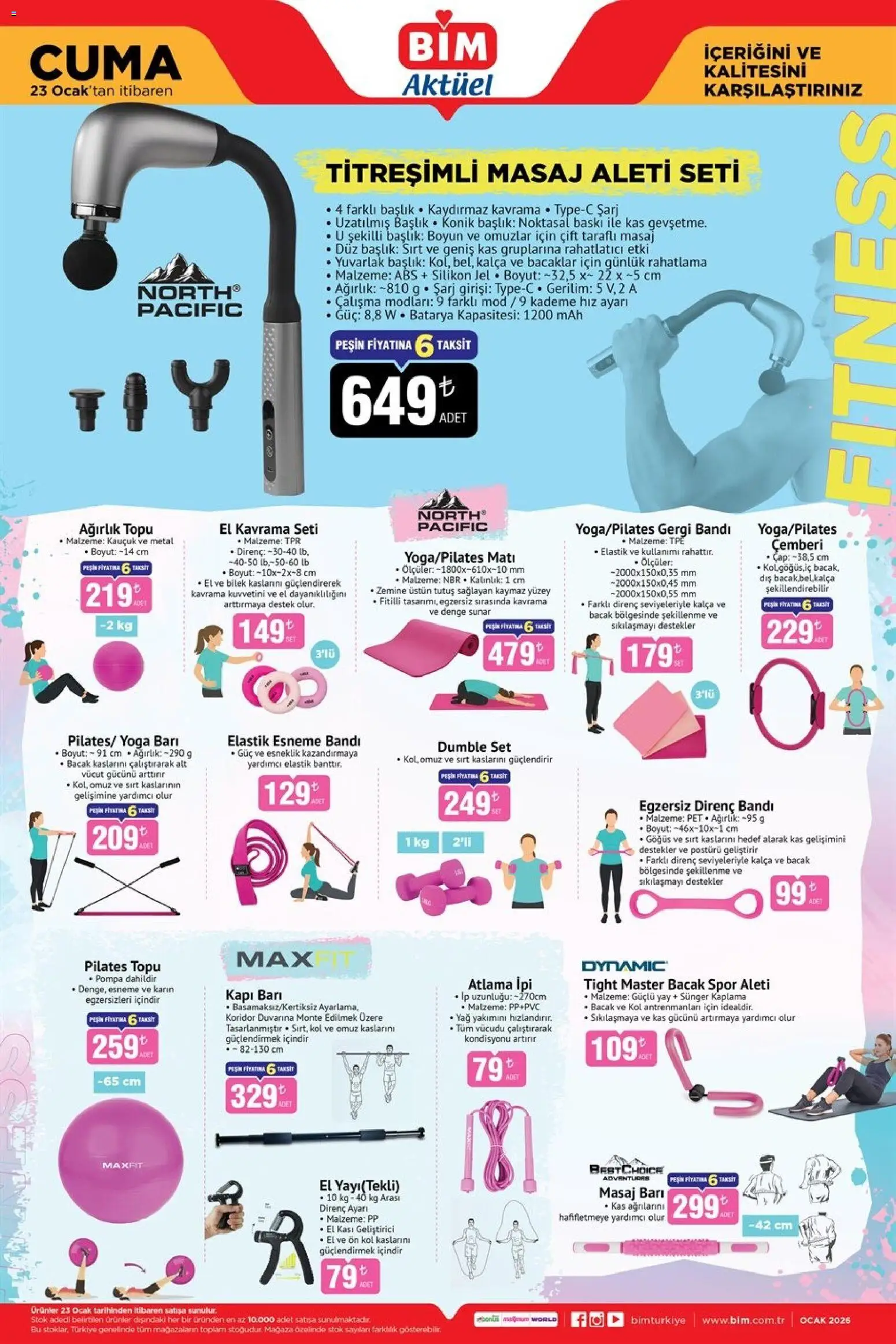 BİM Katalog Cuma - 23.01.2026 tarihinden itibaren geçerlidir | Sayfa: 2 | Ürünler: Baskı, Yağ, Ocak, Ağırlık